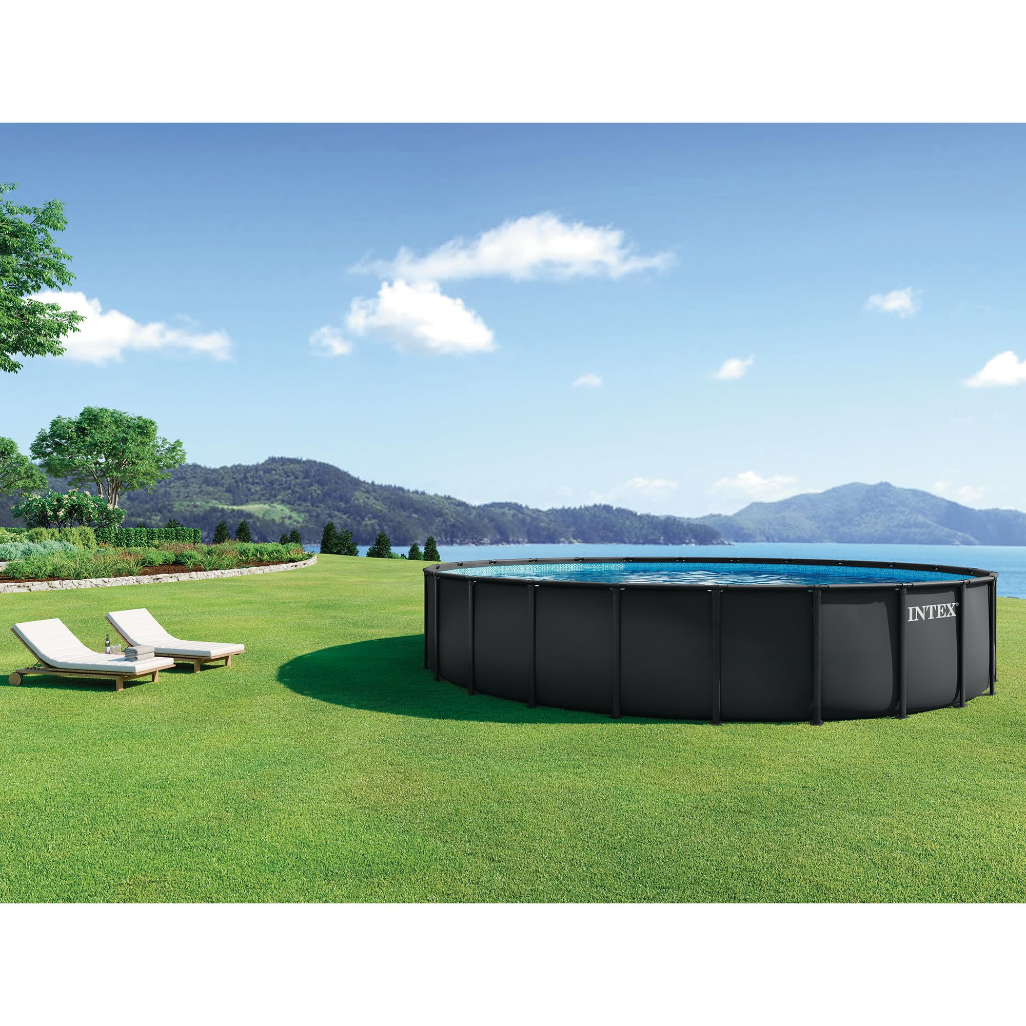 INTEX Ultra XTR 24 ft x 52 in Above Ground Pool Set, Round Swimming Pool with Steel Frame, 2100 GPH Sand Filter Pump, Ladder, Cover, & Ground Cloth - Image 3