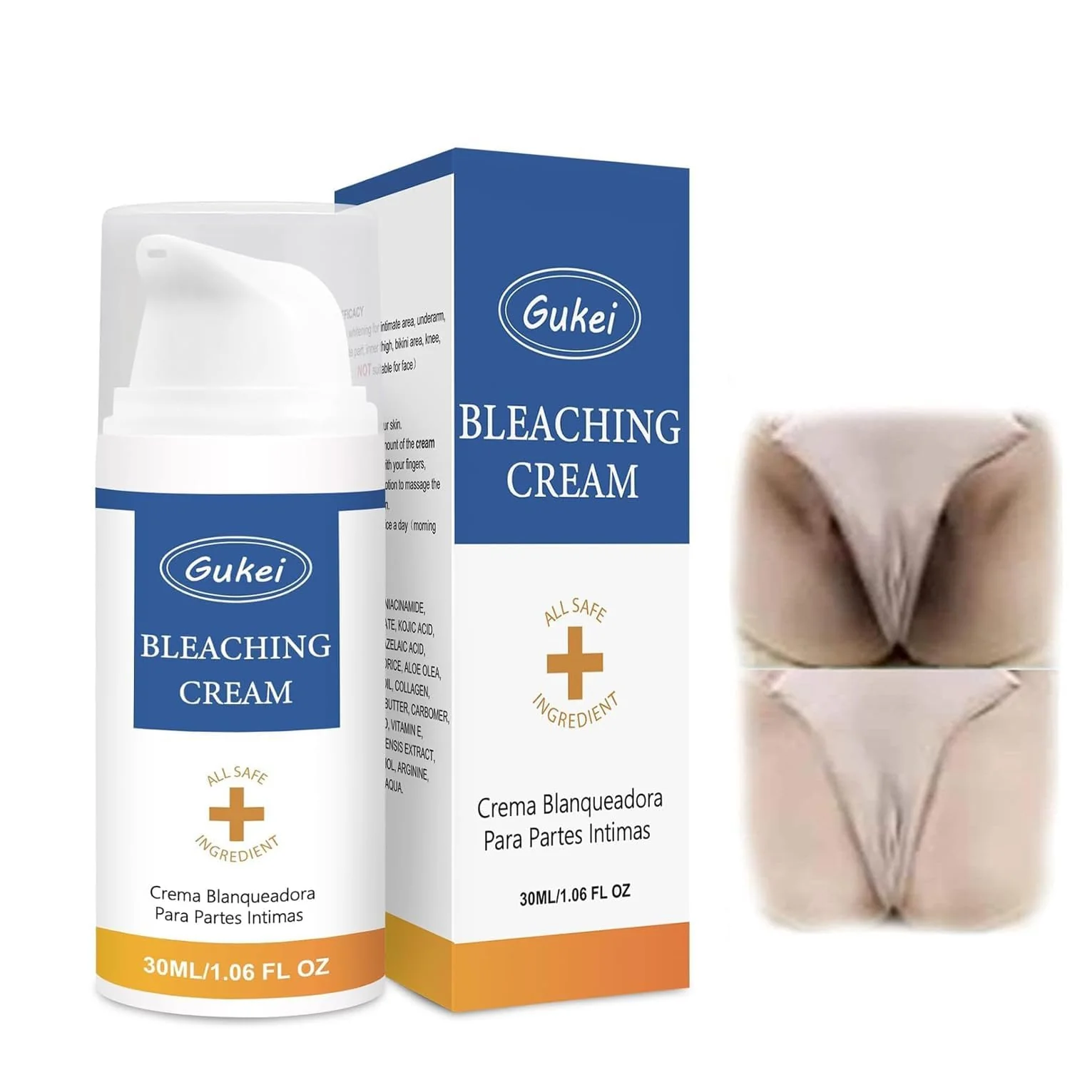 Intimate Areas Skin Lightening Cream Bleaching Cream For Body Sensitive Intimate Area, Private Parts, Underarm, Knees, Elbows, Inner Thigh, Bikini Areas, Bikini Line, Natural Skin Whitening. - Image 2