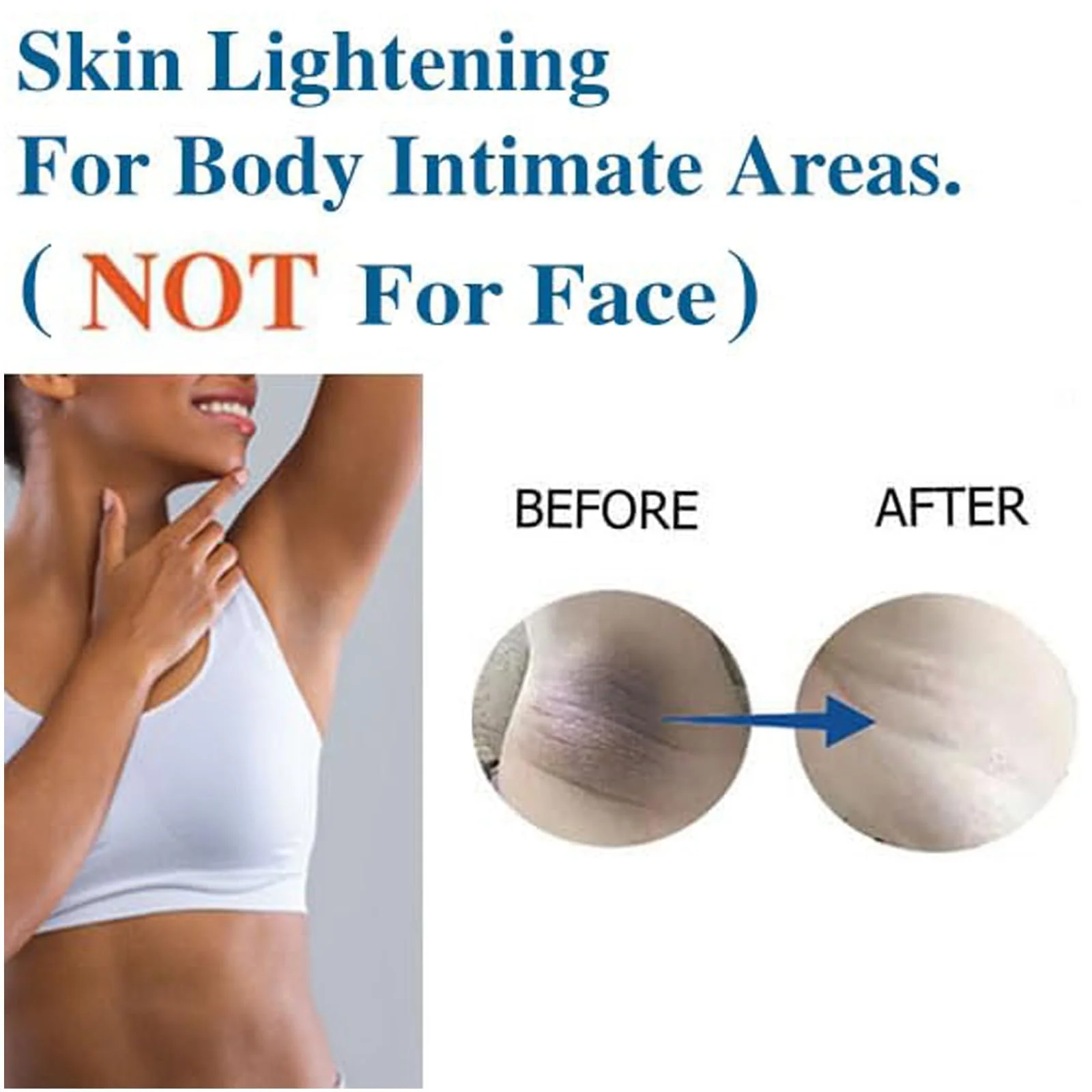 Intimate Areas Skin Lightening Cream Bleaching Cream For Body Sensitive Intimate Area, Private Parts, Underarm, Knees, Elbows, Inner Thigh, Bikini Areas, Bikini Line, Natural Skin Whitening. - Image 7