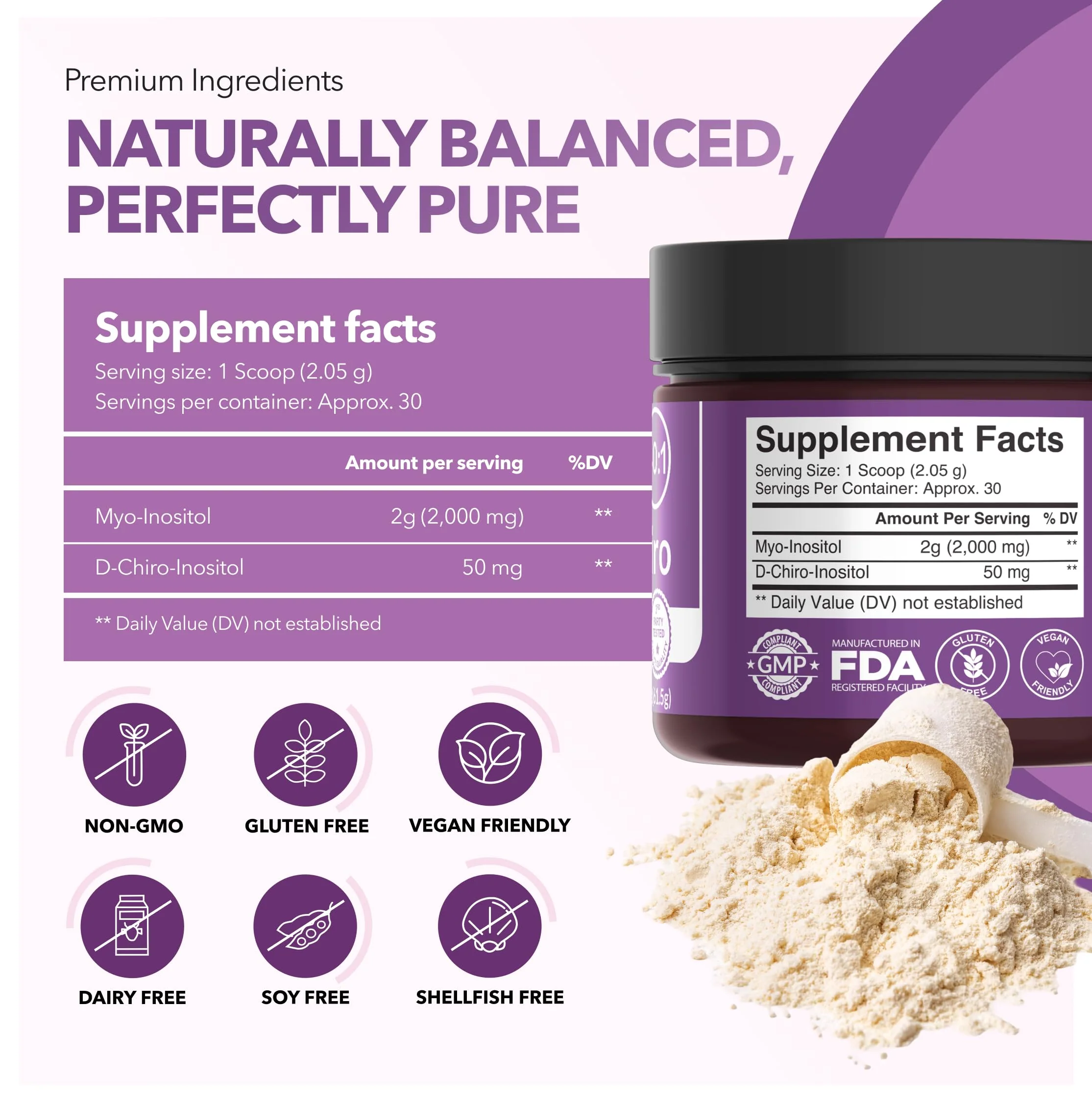 Intimate Rose Inositol Supplement for Women Powder - Myo-inositol & D-Chiro Inositol Powder - Hormonal Balance & Healthy Ovarian Function Support for Women - Ideal 40:1 Ratio - Made in USA - Image 8