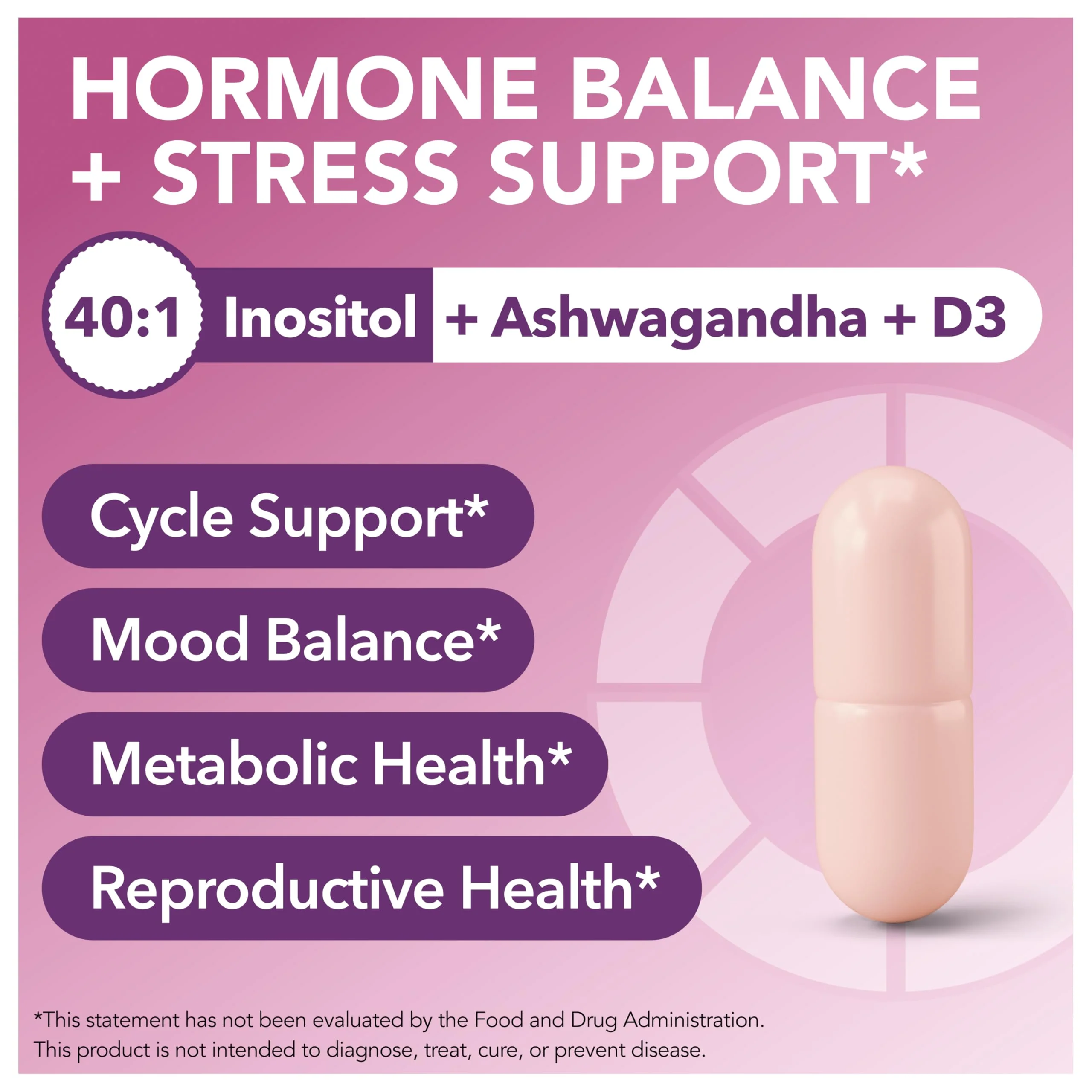 Intimate Rose Myo-Inositol & D-Chiro Inositol Supplement for Women - Hormone Balance & Ovarian Support for Women - Ideal 40:1 Ratio, Vitamin D3 + Ashwagandha - Image 2