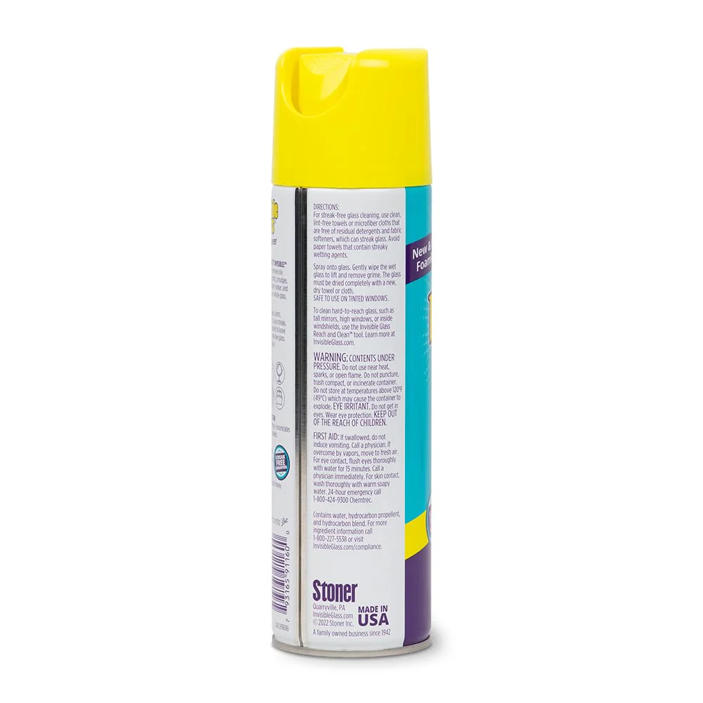 Invisible Glass 91160-4PK Premium Aerosol Glass and Window Foaming Cleaner Spray – Cleans Glass, Windows, Mirrors, Shower Doors, and More – Streak-Free, Ammonia-Free, Tint-Safe – 19 oz (Pack of 4) - Image 2