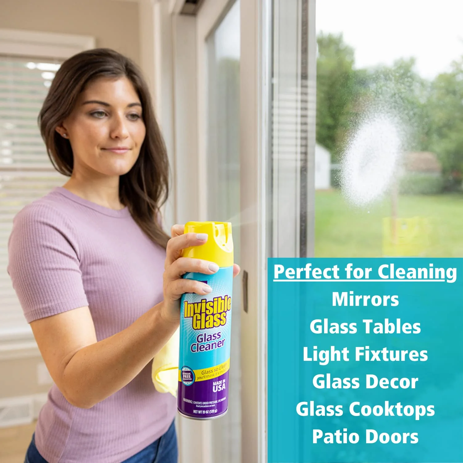 Invisible Glass 91160-4PK Premium Aerosol Glass and Window Foaming Cleaner Spray – Cleans Glass, Windows, Mirrors, Shower Doors, and More – Streak-Free, Ammonia-Free, Tint-Safe – 19 oz (Pack of 4) - Image 4
