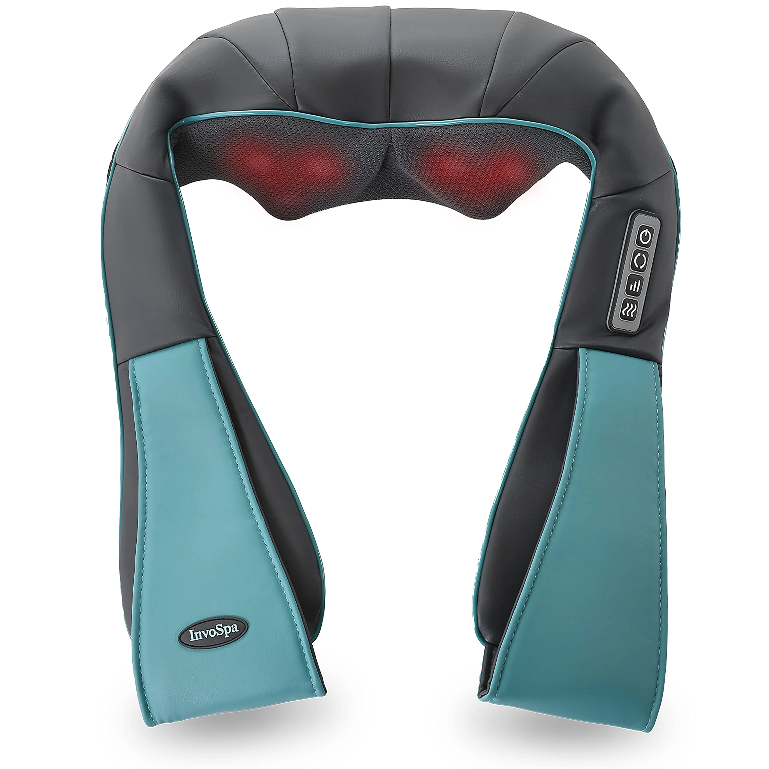 InvoSpa Shiatsu Back Shoulder and Neck Massager with Heat - Deep Tissue Kneading Pillow Massage - Back Massager, Shoulder, Electric Full Body - Image 2
