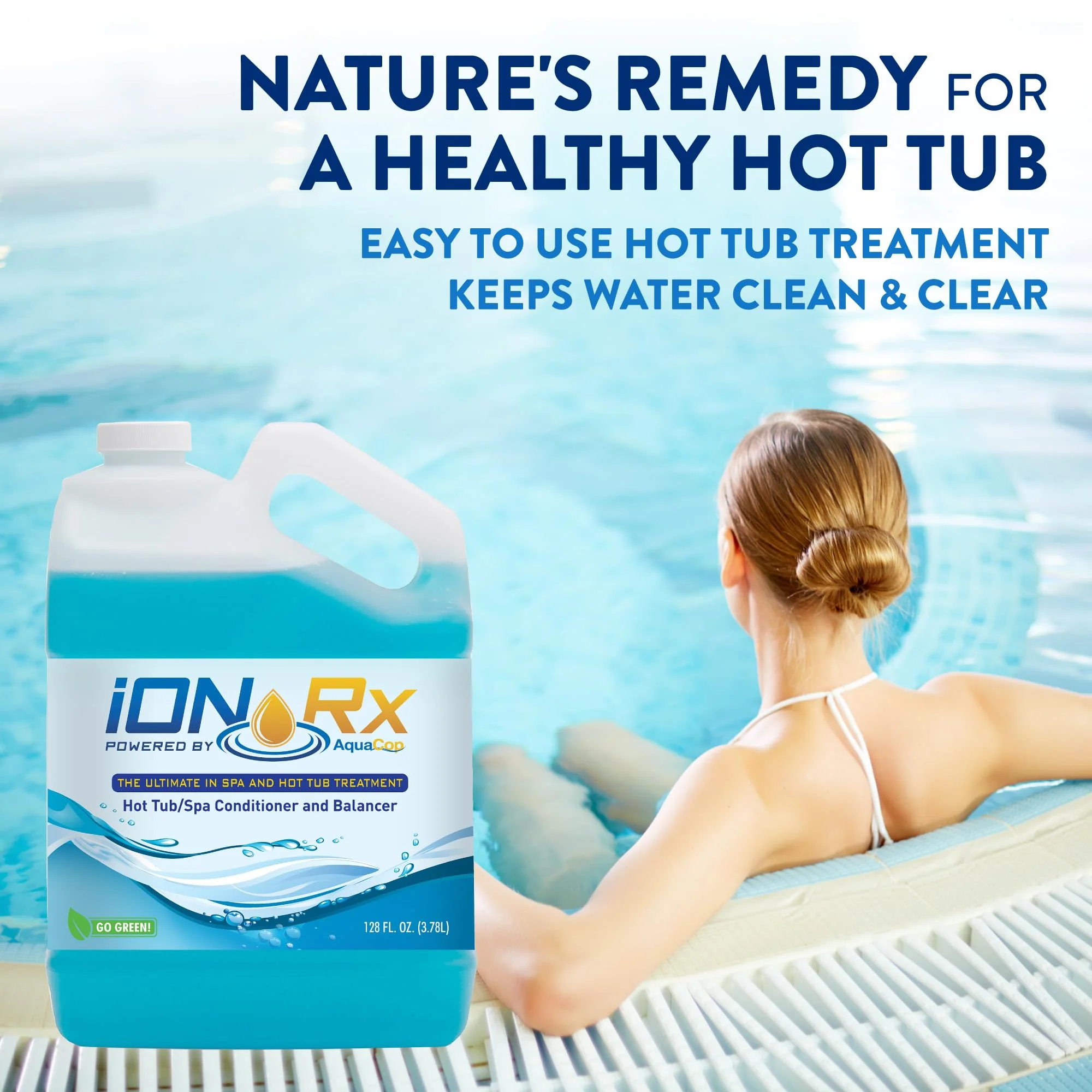 iONRx Hot Tub Chemicals & Spa Patented Copper Ion Solution - Crystal Clear Water Treatment, All-in-One Balancer & Conditioner, Sensitive Skin Safe - Image 6