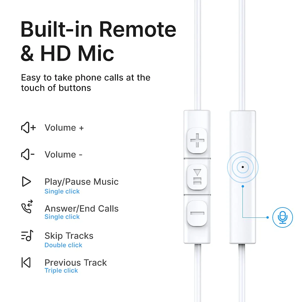 iPhone Headphones,Wired Lightning Headphones for iPhone 13 14 12 Pro Max MFi Certified Lightning Earbuds with Microphone & Volume Control for 11 XR SE - Image 3