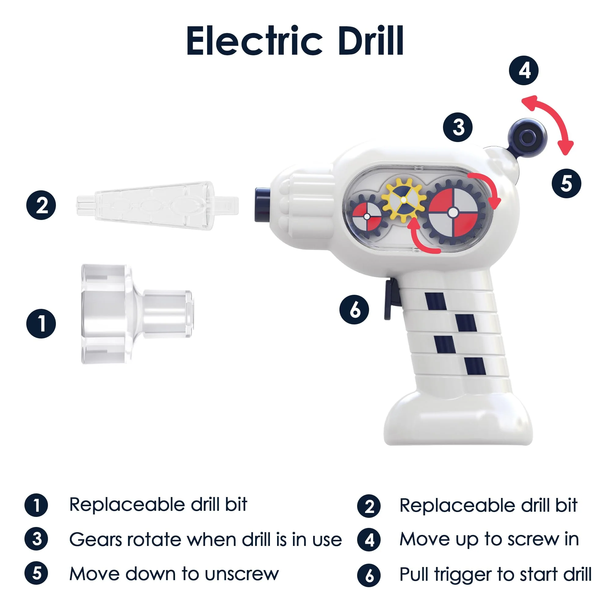 iPlay, iLearn Rocket Outer Space Toys, Kids Spaceship Playset with Space Shuttle, Electric Drill, 2 Astronauts, Educational STEM Take Apart Adventure Gift for 3 4 5 6 7 8 Year Old Boy Girl