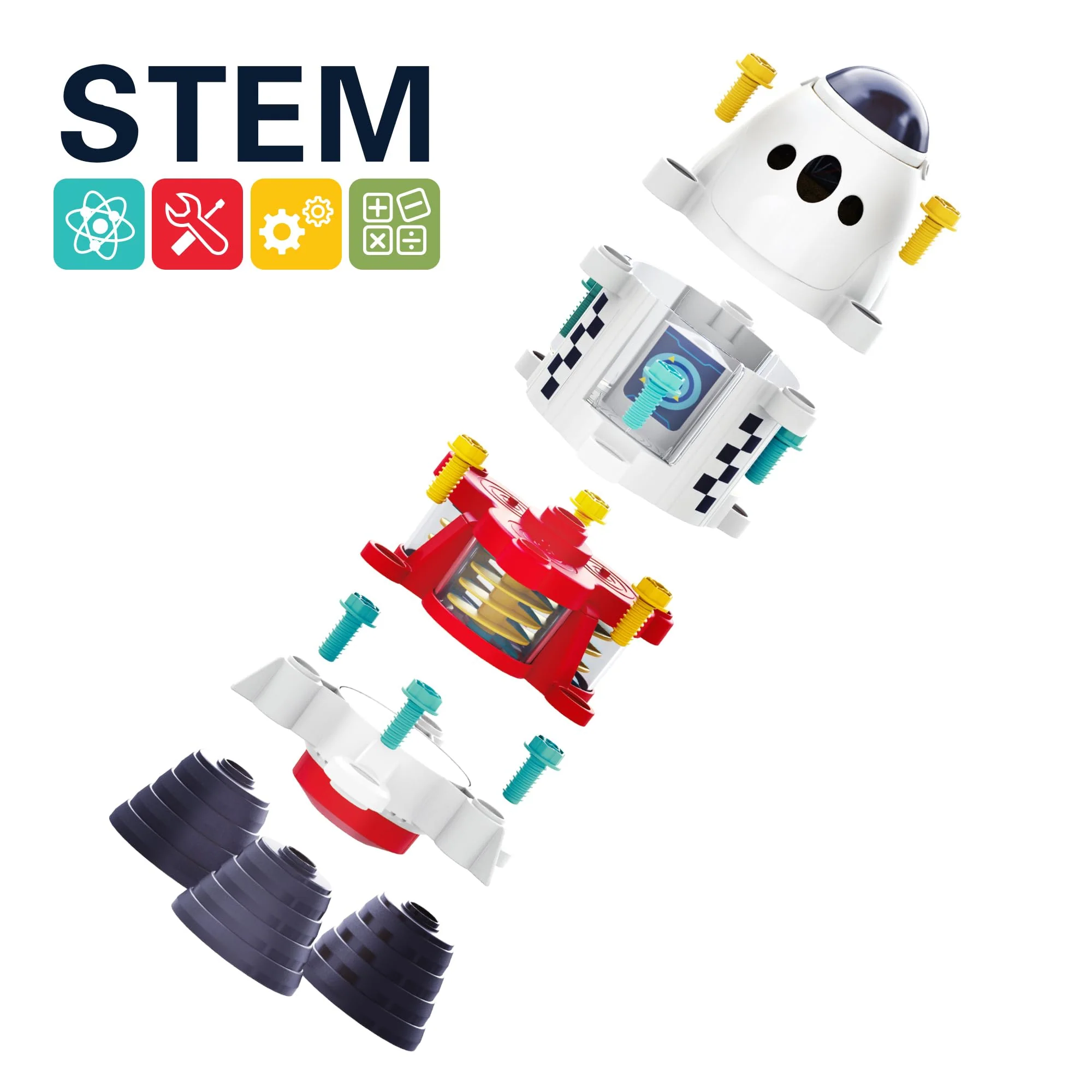 iPlay, iLearn Rocket Outer Space Toys, Kids Spaceship Playset with Space Shuttle, Electric Drill, 2 Astronauts, Educational STEM Take Apart Adventure Gift for 3 4 5 6 7 8 Year Old Boy Girl - Image 6