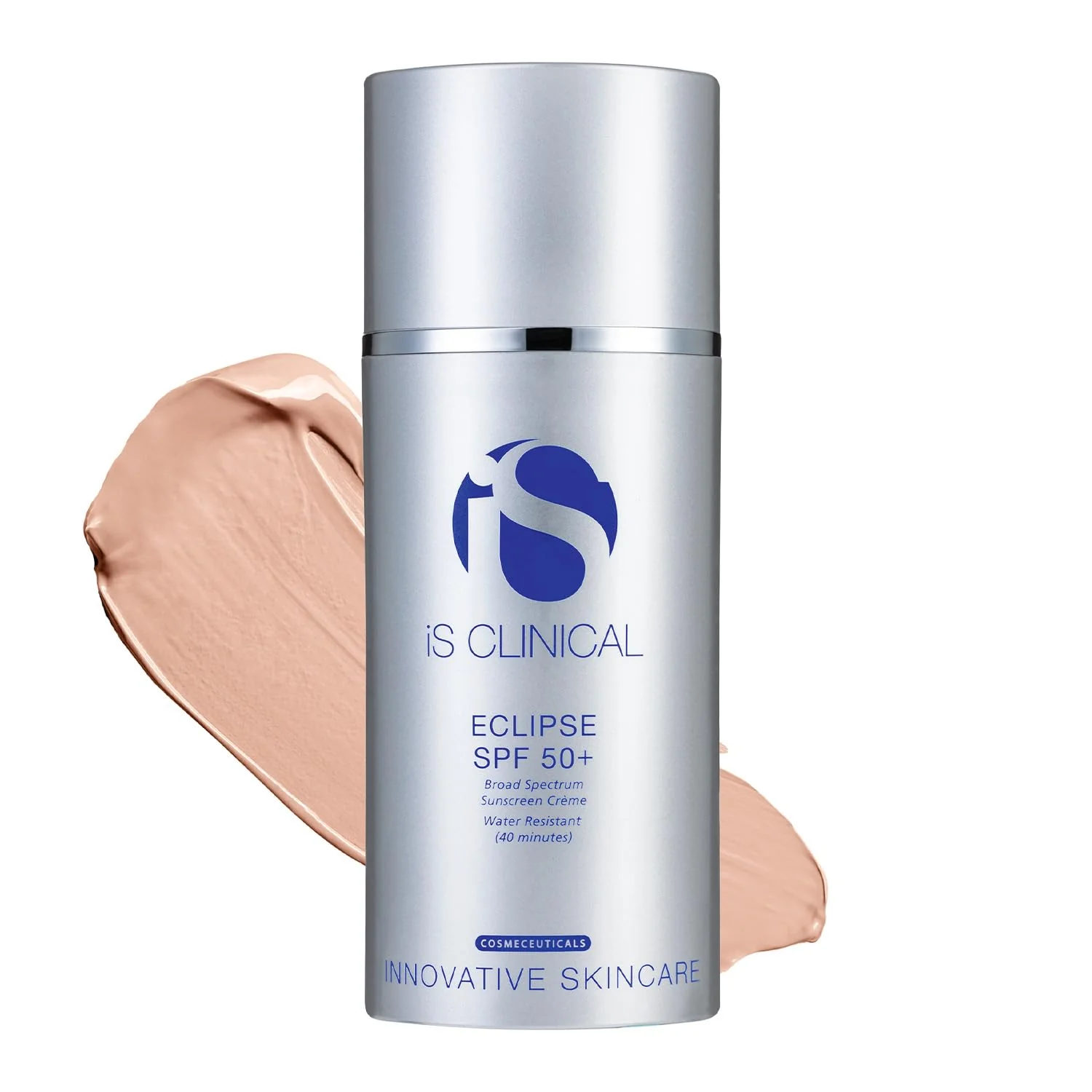 iS CLINICAL Eclipse SPF 50+ Sunscreen, Zinc Oxide tinted beige sunscreen, ultra sheer non-greasy matte finish sun cream for face