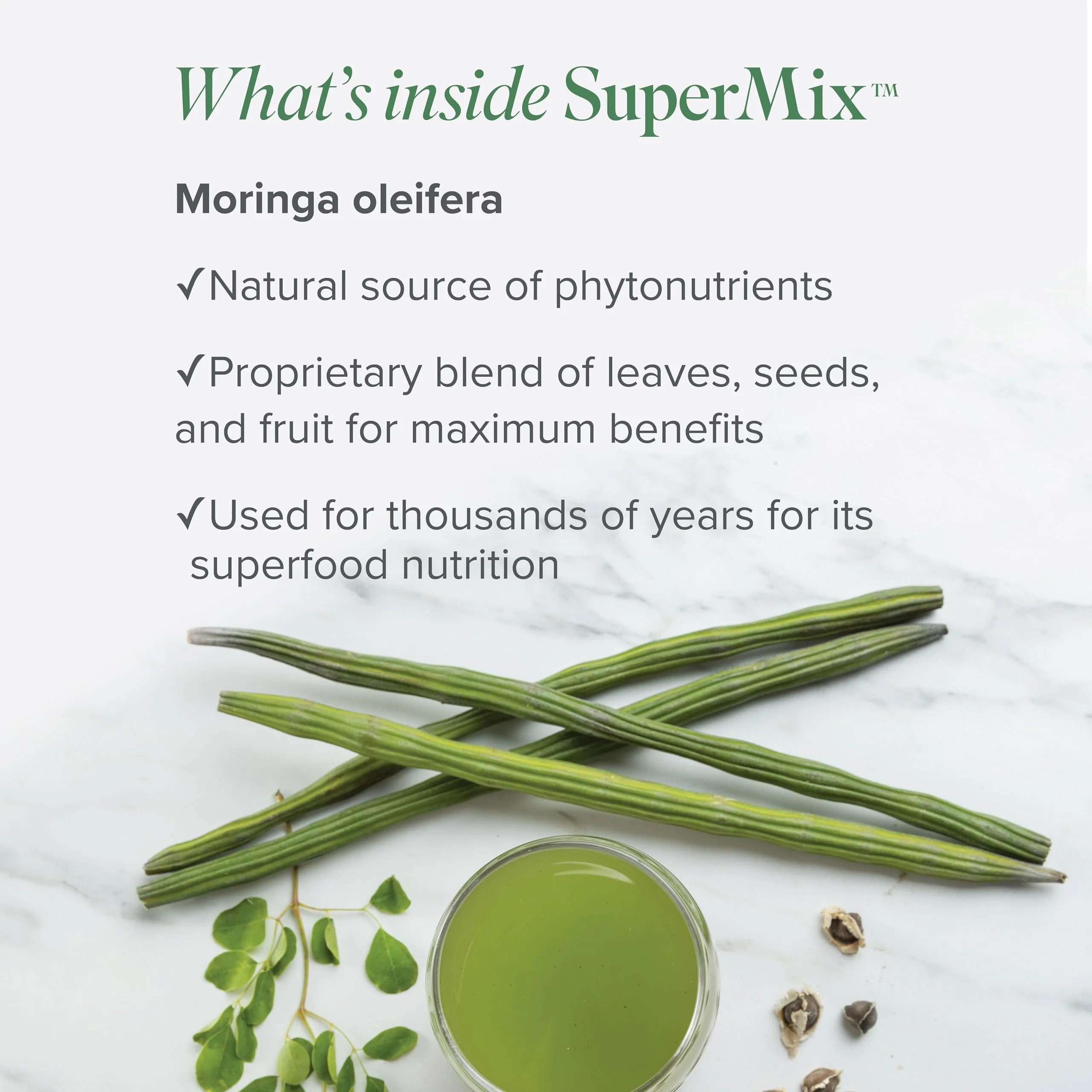 Isagenix SuperMix - Premium Moringa Superfood Powder with Phytonutrients - Convenient Individual Serving Packets - 32 Servings - Tropical Fruit Flavor - Image 4