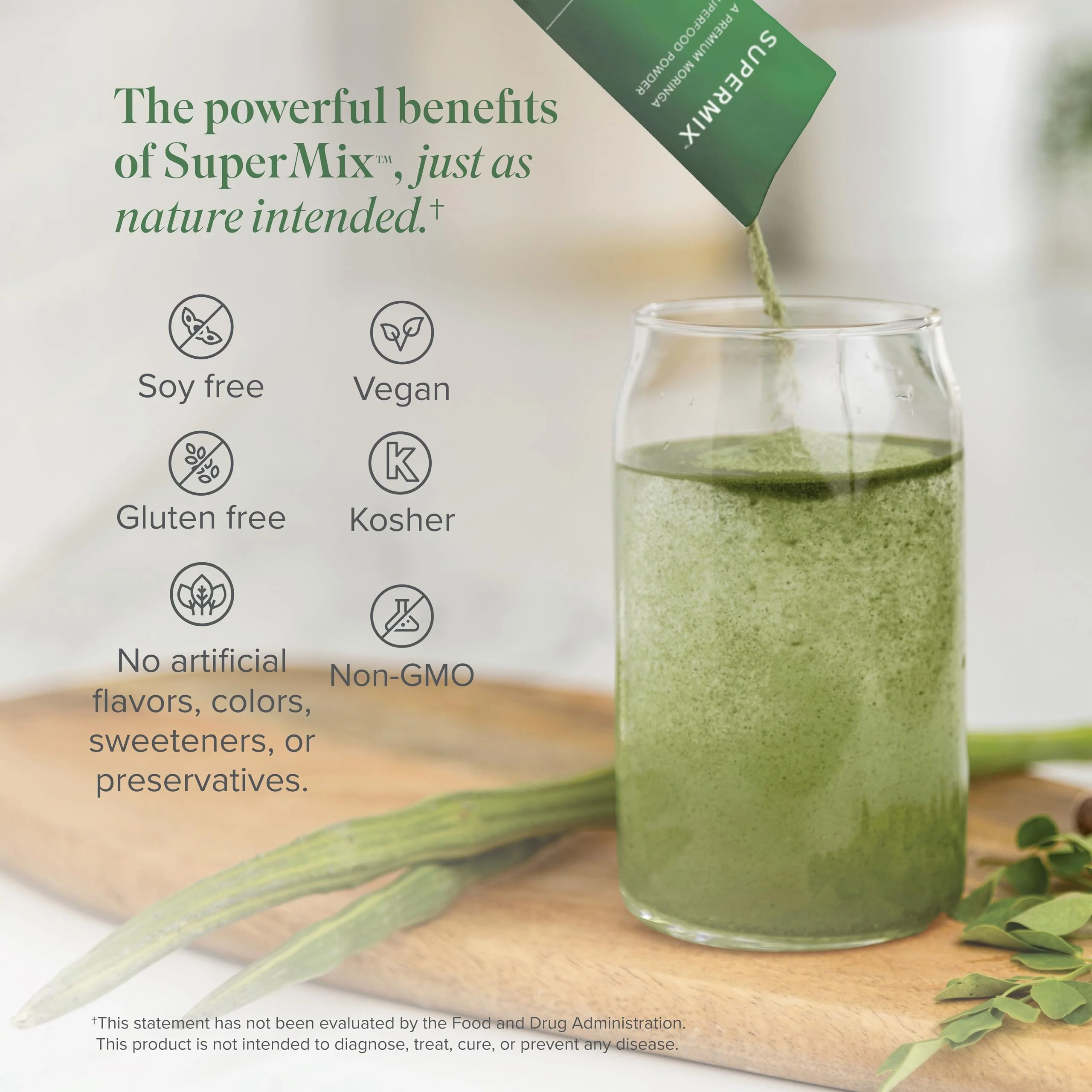 Isagenix SuperMix - Premium Moringa Superfood Powder with Phytonutrients - Convenient Individual Serving Packets - 32 Servings - Tropical Fruit Flavor - Image 5