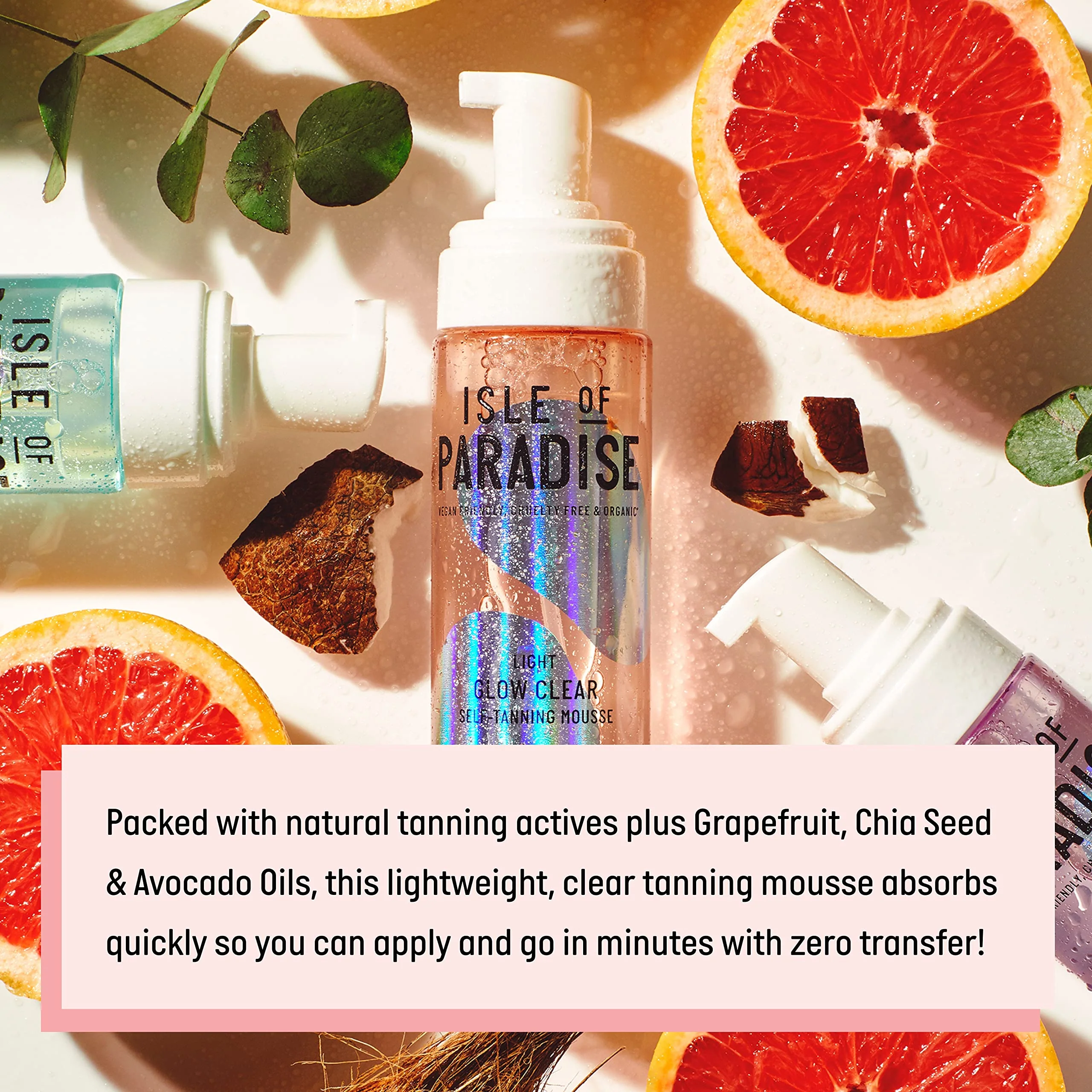 Isle of Paradise Glow Clear Self-Tanning Mousse- Medium, Transparent & Transfer-Proof Self-Tan Formula, Streak-Free Foam for Hydrating Skin, Natural Tan Lasts Up To 7 Days, Vegan, 6.76 fl. Oz - Image 7