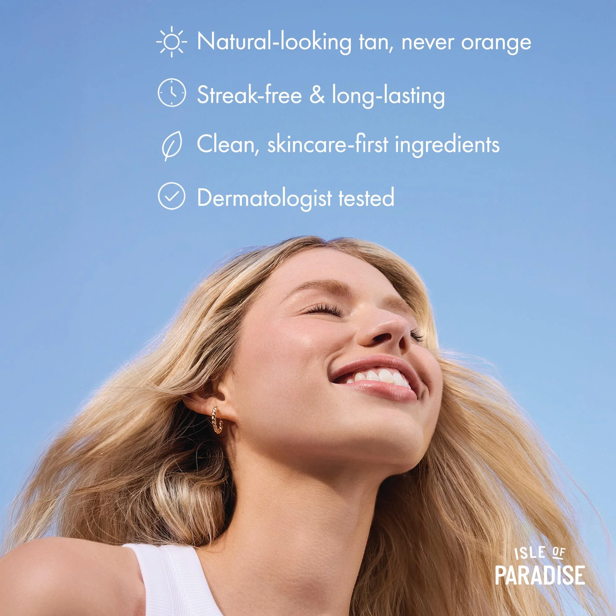 Isle of Paradise Self Tanning Water- Dark, Clear Self Tan Mist, Transfer-Proof Formula for Face & Body, Vegan & Cruelty-Free, Streak-Free Application, Non-Comedogenic 6.76 fl oz. - Image 4