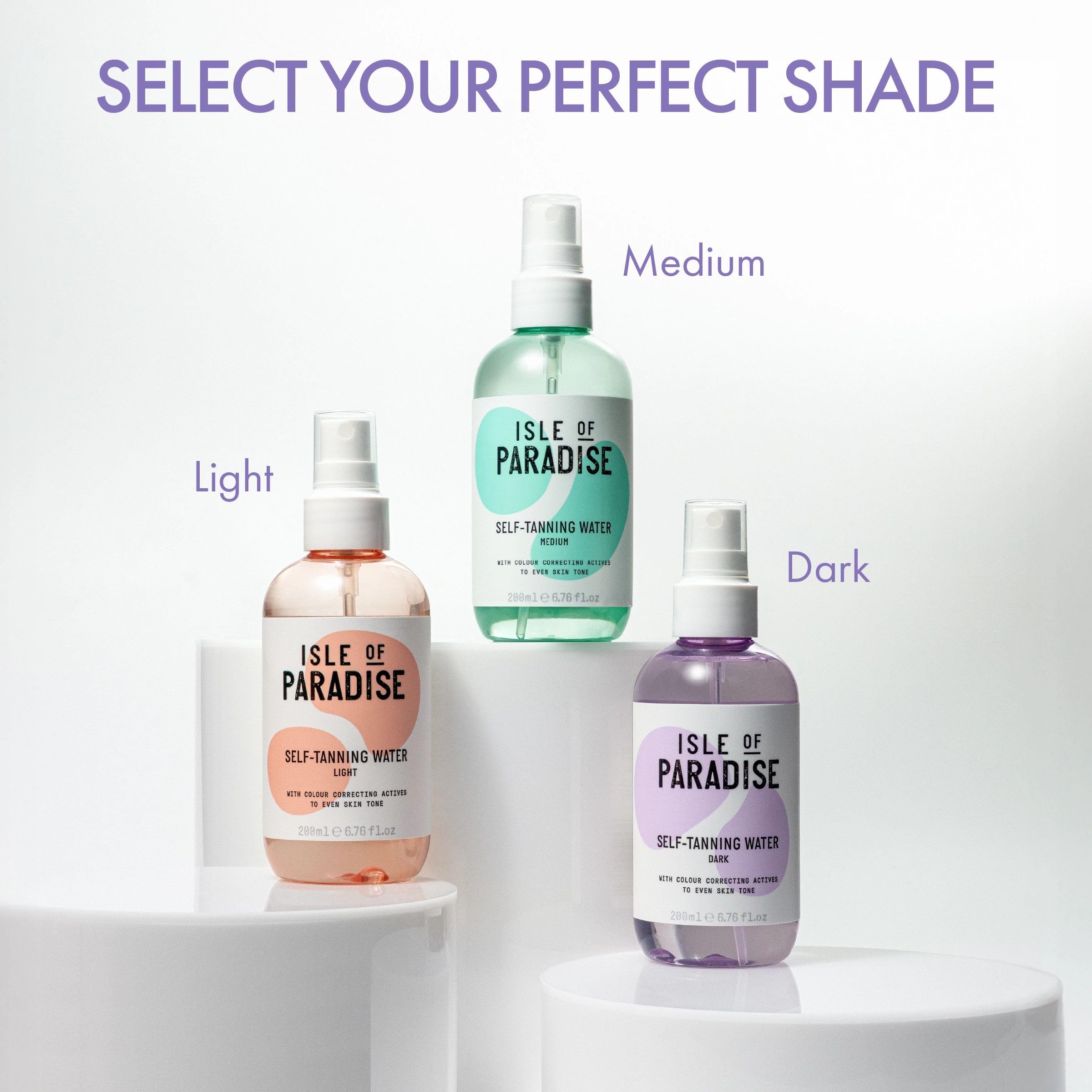 Isle of Paradise Self Tanning Water- Dark, Clear Self Tan Mist, Transfer-Proof Formula for Face & Body, Vegan & Cruelty-Free, Streak-Free Application, Non-Comedogenic 6.76 fl oz. - Image 8