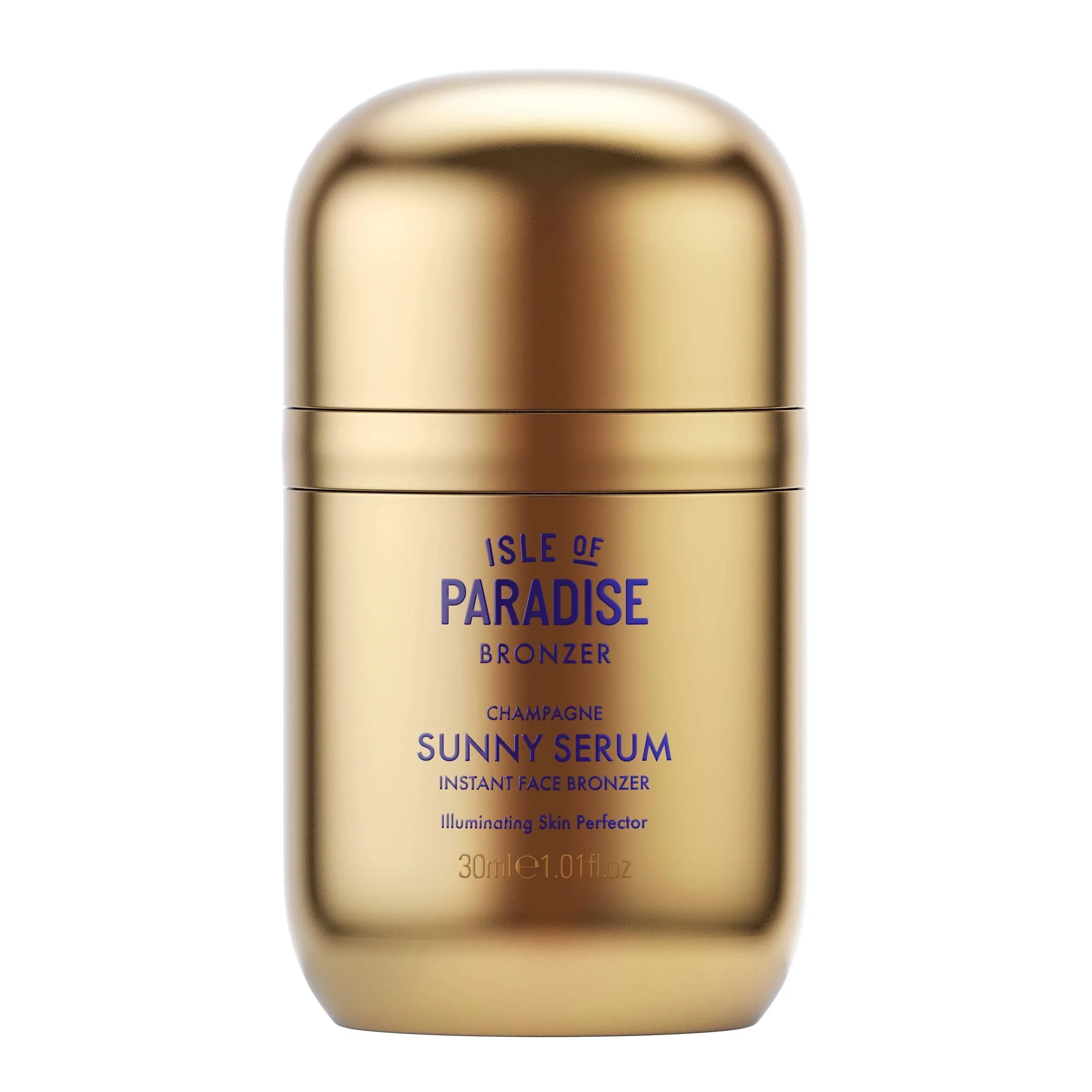 Isle of Paradise Sunny Serum Champagne - Bronzing Serum with Squalane, Niacinamide, and Jojoba Oil - 4-in-1 Instant Self Tan Primer, Base, Highlighter, and Body Bronzer - 1.01 fl. oz