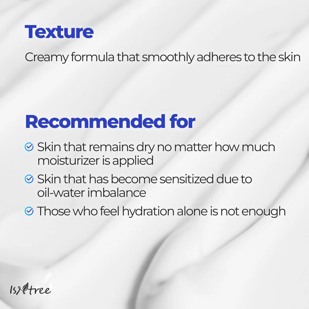 ISNTREE Hyaluronic Acid Moist Cream 100ml, 3.38 fl.oz | Korean Skincare | Deep Hydration for Dry Skin | Balances Oil & Moisture | Lightweight & Non-Greasy | Fragrance-Free - Image 3