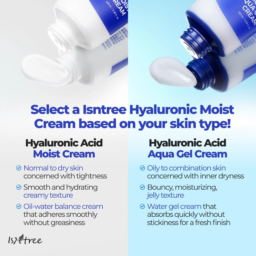 ISNTREE Hyaluronic Acid Moist Cream 100ml, 3.38 fl.oz | Korean Skincare | Deep Hydration for Dry Skin | Balances Oil & Moisture | Lightweight & Non-Greasy | Fragrance-Free - Image 4