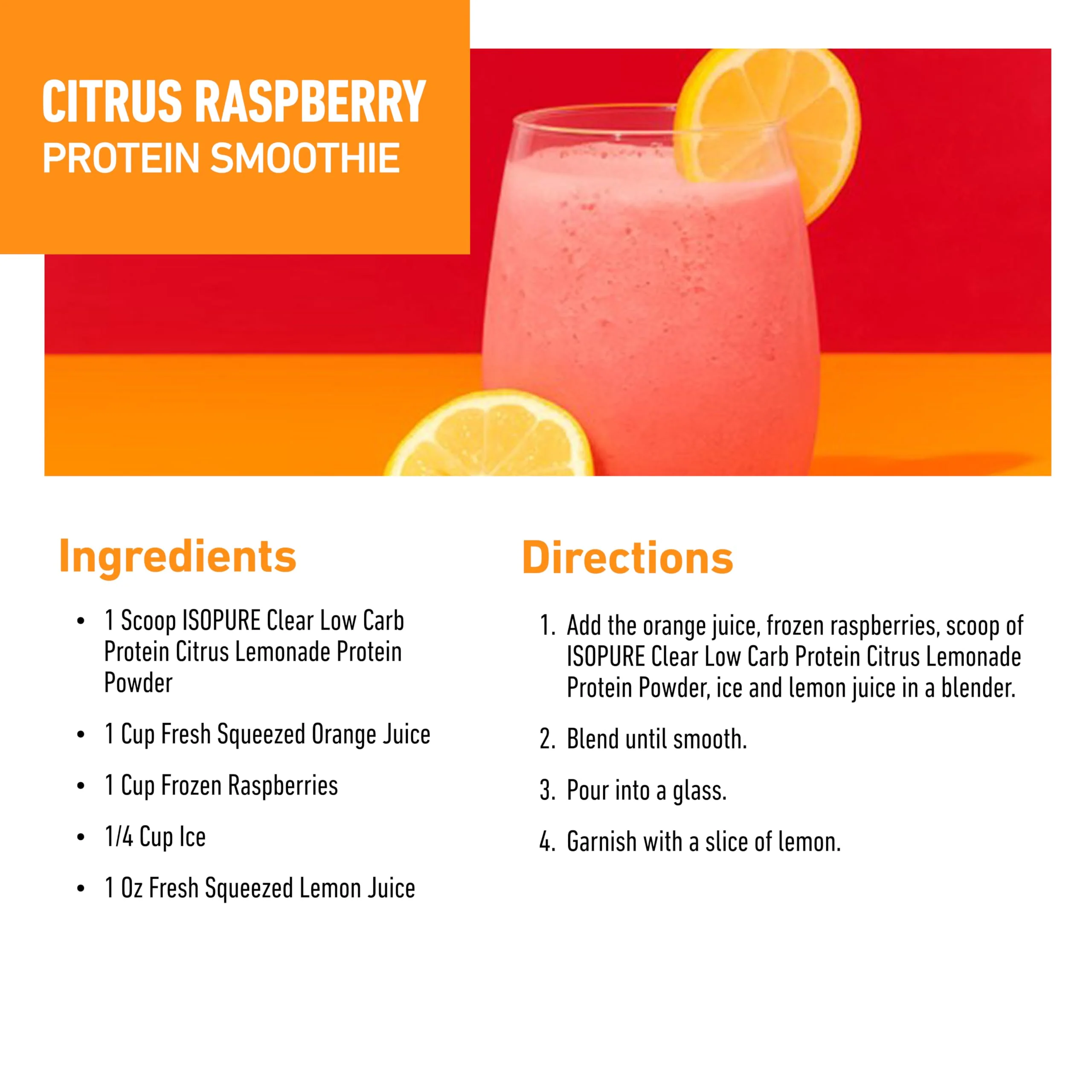 Isopure Clear Whey Isolate Protein Powder, Lactose Free, Gluten Free, Naturally Flavored, Citrus Lemonade, 20g Protein Per Serving, 1.9 Lb, 36 Servings (Packaging May Vary) - Image 5