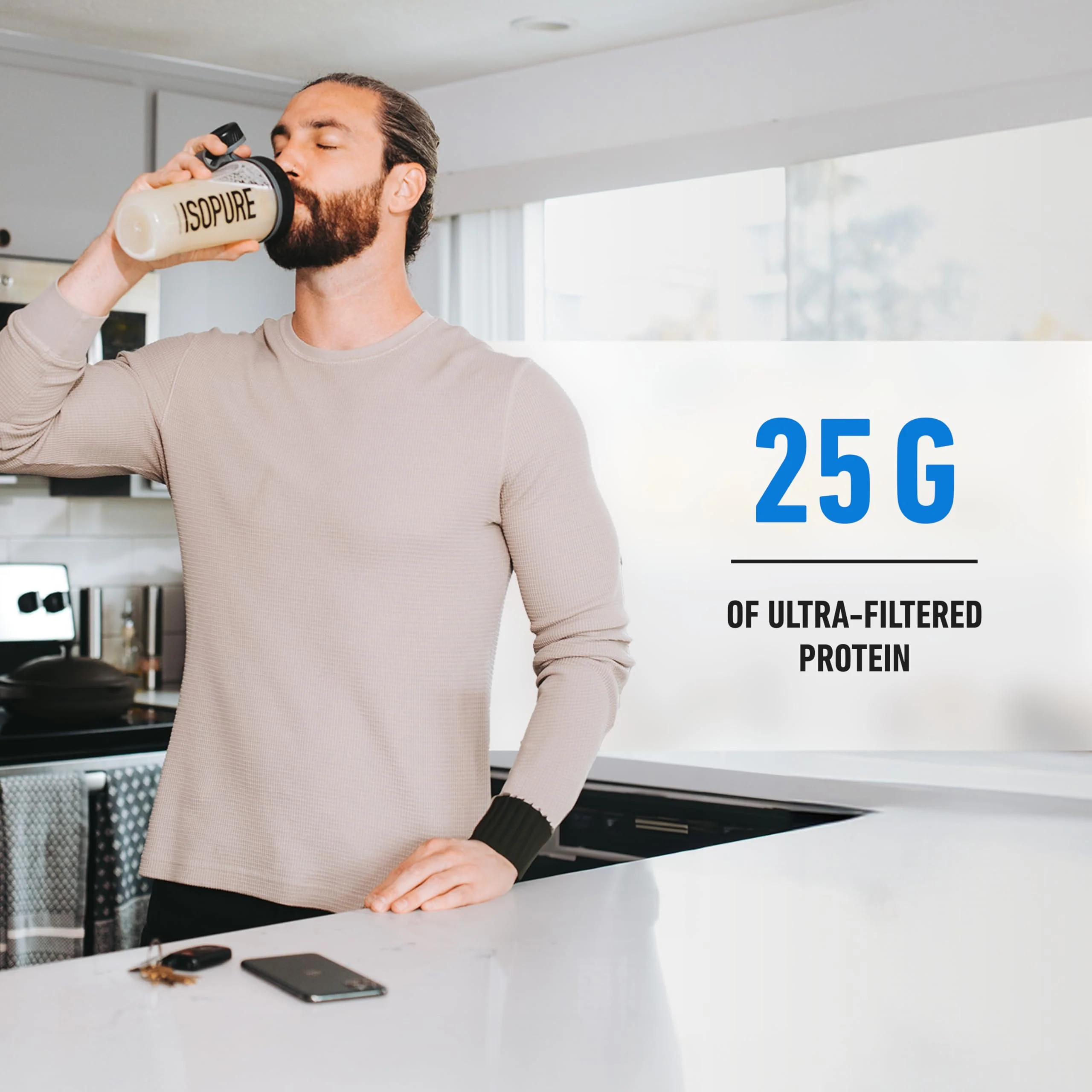 Isopure Zero Carb 100% Pure Whey Isolate Protein Powder, Lactose Free, Gluten Free, with Vitamins, Creamy Vanilla, 25g Protein Per Serving, 1 Lb, 15 Servings (Packaging May Vary) - Image 6