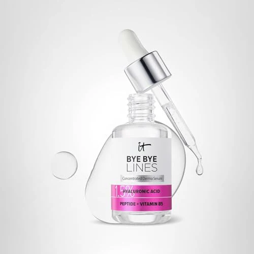 IT Cosmetics Bye Bye Lines Hyaluronic Acid Serum for Face - Hydrating Anti-Aging Facial Serum With Peptide & Vitamin B5, Visibly Plumps Skin, Smooths Look of Fine Lines, For All Skin Types - 1 fl oz - Image 2