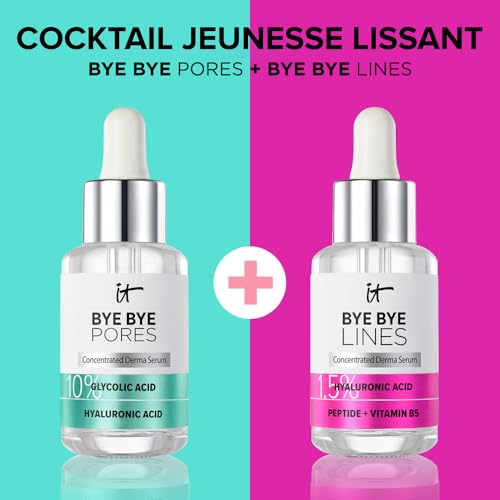 IT Cosmetics Bye Bye Lines Hyaluronic Acid Serum for Face - Hydrating Anti-Aging Facial Serum With Peptide & Vitamin B5, Visibly Plumps Skin, Smooths Look of Fine Lines, For All Skin Types - 1 fl oz - Image 3