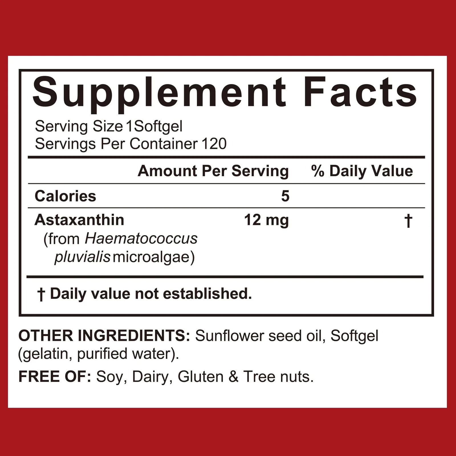 ITSDAWN Astaxanthin 12mg, 120 Softgels Antioxidant Supplement for Eye, Skin, Immune Support, Natural Microalgae Source, 4 Month Supply - Image 2