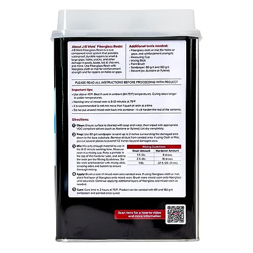 J-B Weld Fiberglass Resin - Gallon - Bath, Marine & Auto - Image 6