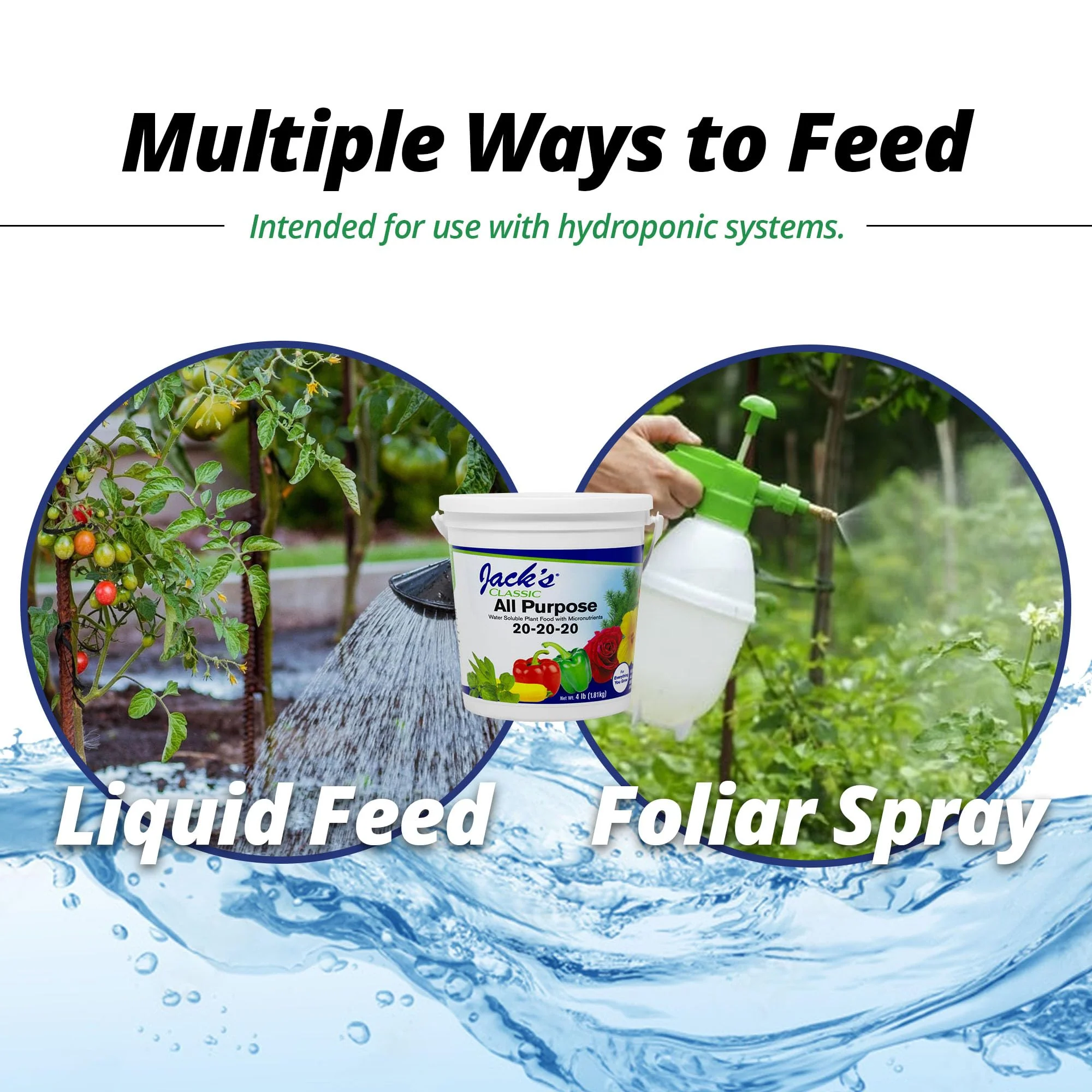 Jack's Classic 20-20-20 All Purpose Water-Soluble Fertilizer with Micronutrients to Provide General Growth on All Plants, 4lbs - Image 2