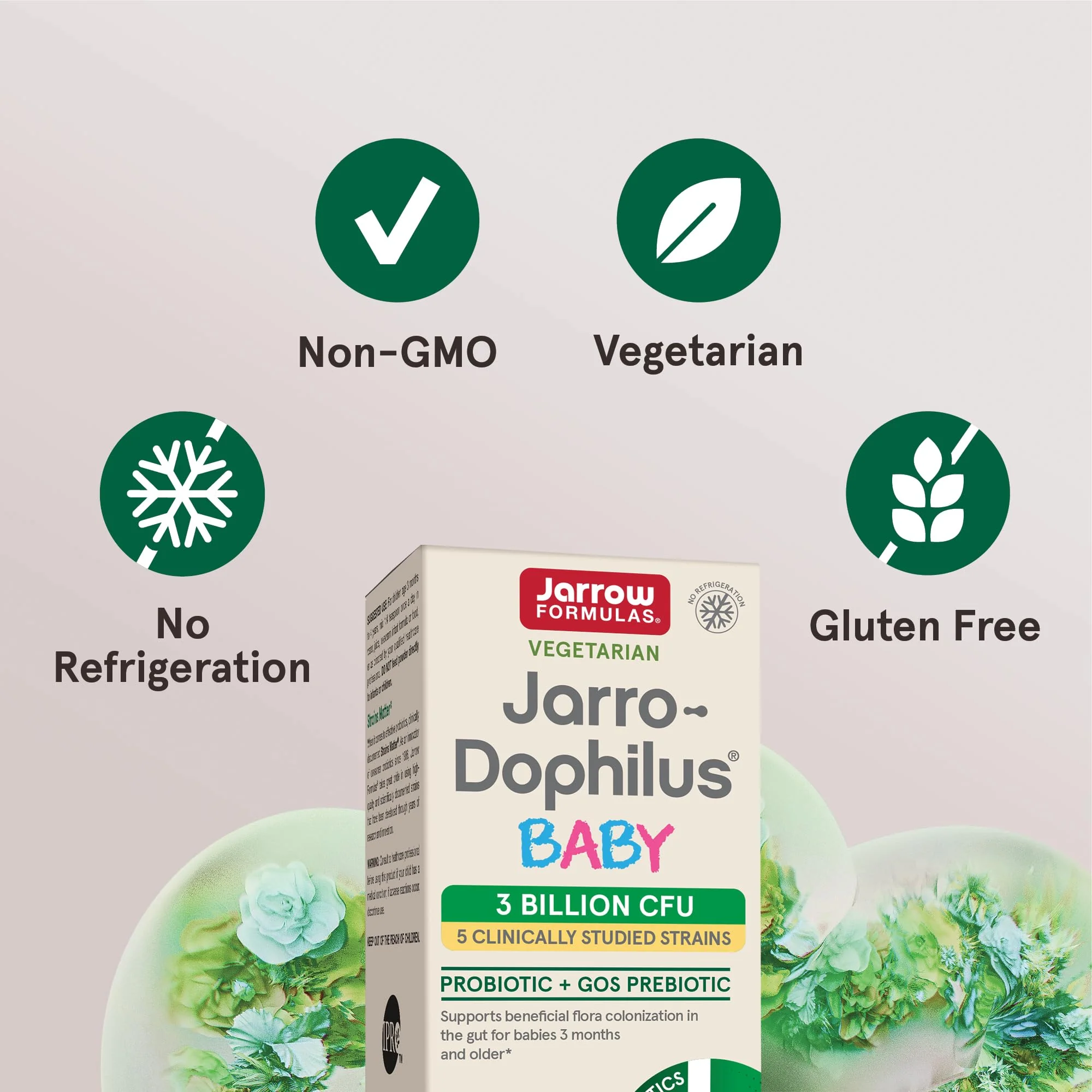 Jarrow Formulas Jarro-Dophilus Baby + GOS - 2.1 oz Powder - Supports Intestinal Health for Babies 3 Months to 4 Years - 60 Servings - Image 6