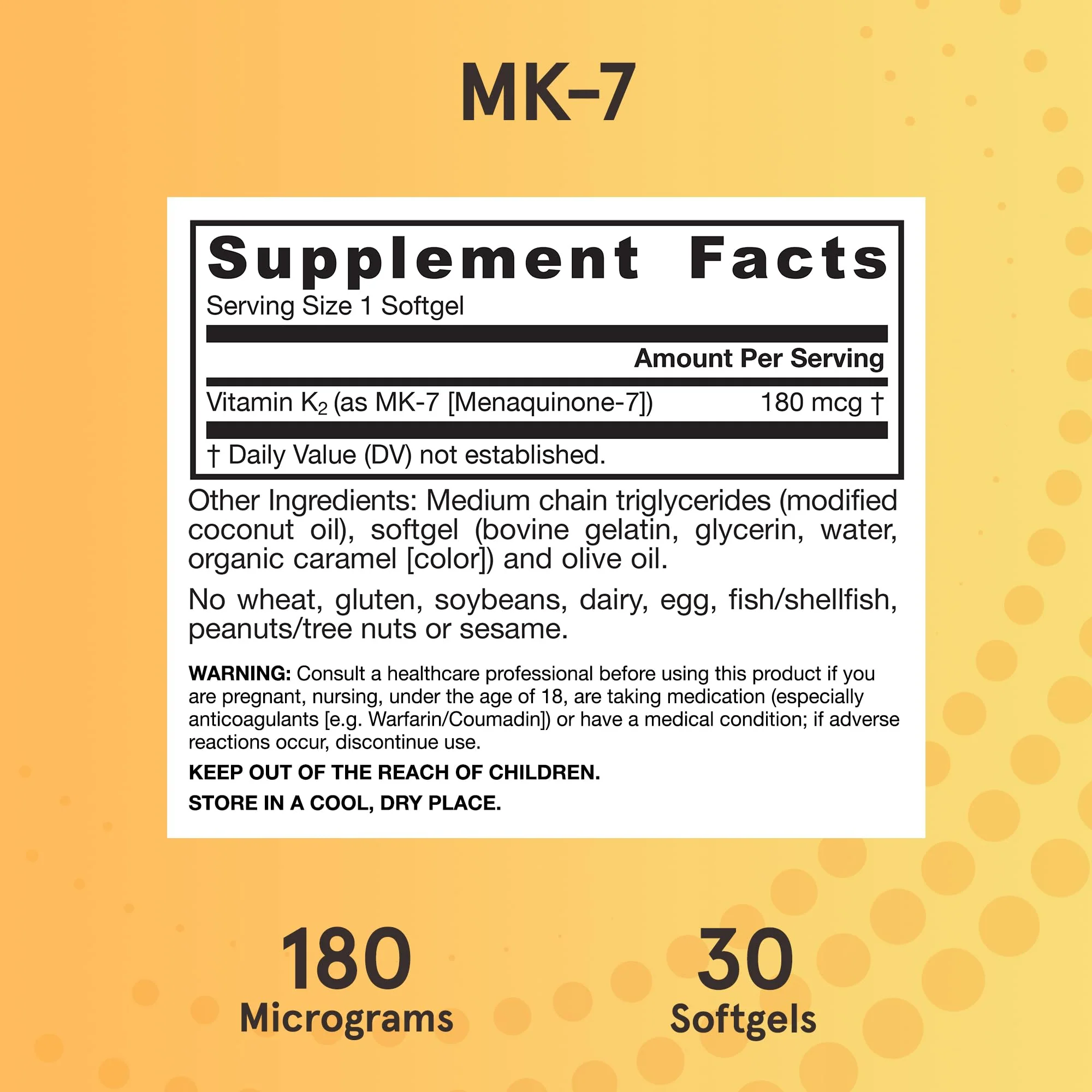Jarrow Formulas MK-7 180 mcg - Bioactive Form of Vitamin K2-30 Servings (Softgels) - for Bone & Cardiovascular Health - Vitamin K2 MK-7 Dietary Supplement - Gluten Free - Image 6