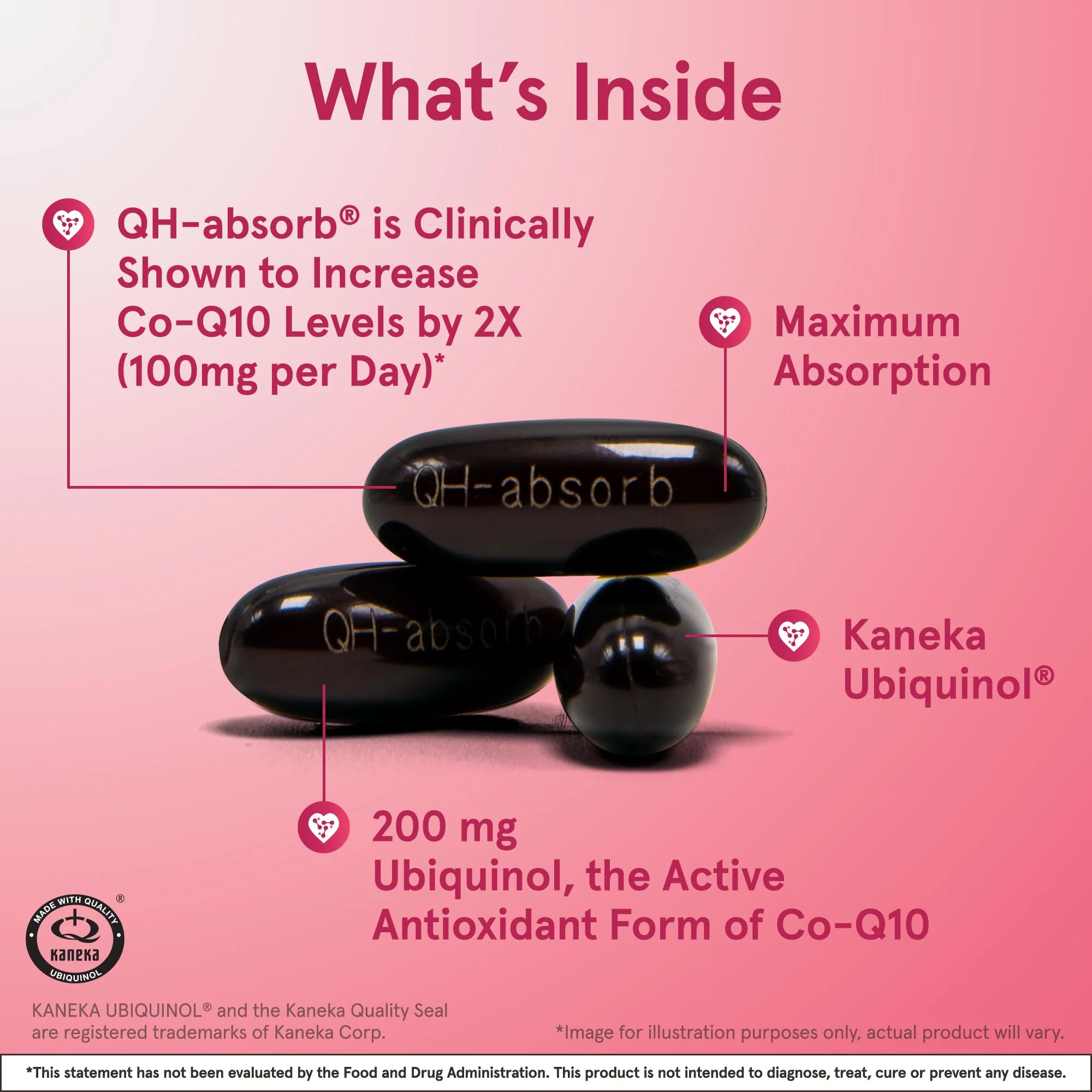 Jarrow Formulas QH-absorb 200 mg - High Absorption Co-Q10 - Active Antioxidant Form of Co-Q10 - Supports Mitochondrial Energy Production &Cardiovascular Health - Up to 60 Servings - Image 8