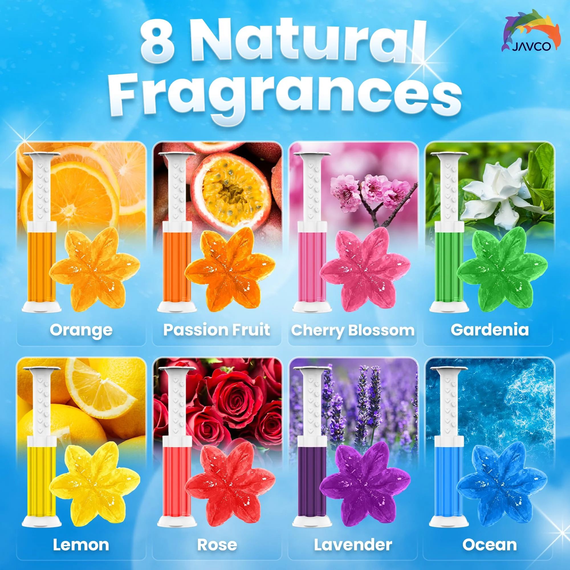 JAVCO -96 Flowers- Flower Toilet Gel Stamp | Toilet Scent Fresheners (Mix Scent) - Image 5