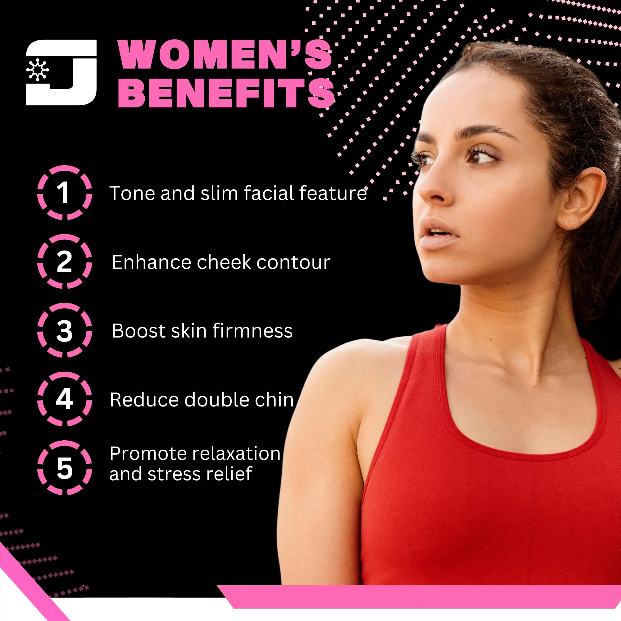 Jawzrsize Jaw Exerciser for Women - Double Chin Reducer, Facial Toner, Neck Exerciser for Younger and Healthier Look Helps Reduce Stress and Cravings Jawline Trainer (Ladies Kit) - Image 7