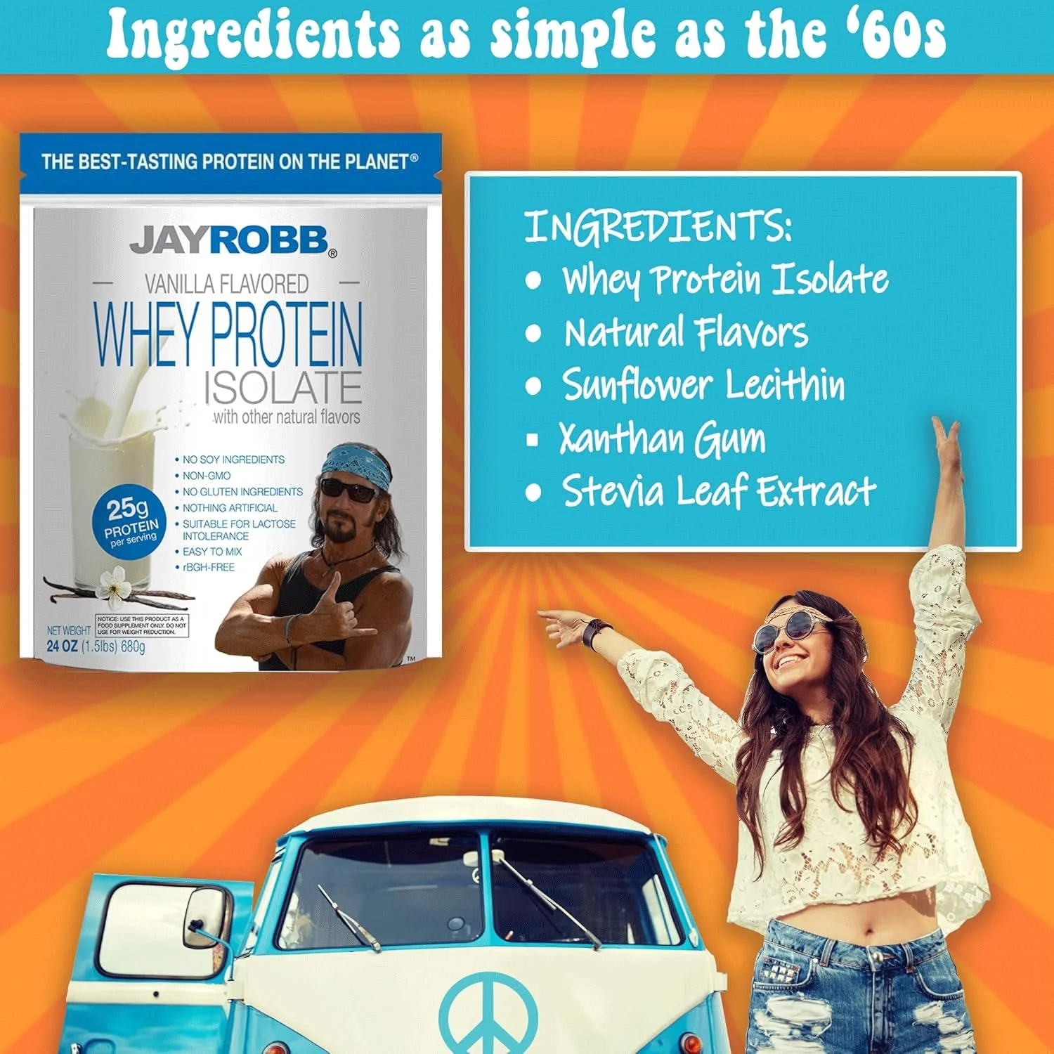 JAYROBB Whey Protein (1.5 Pound Vanilla) - Image 3