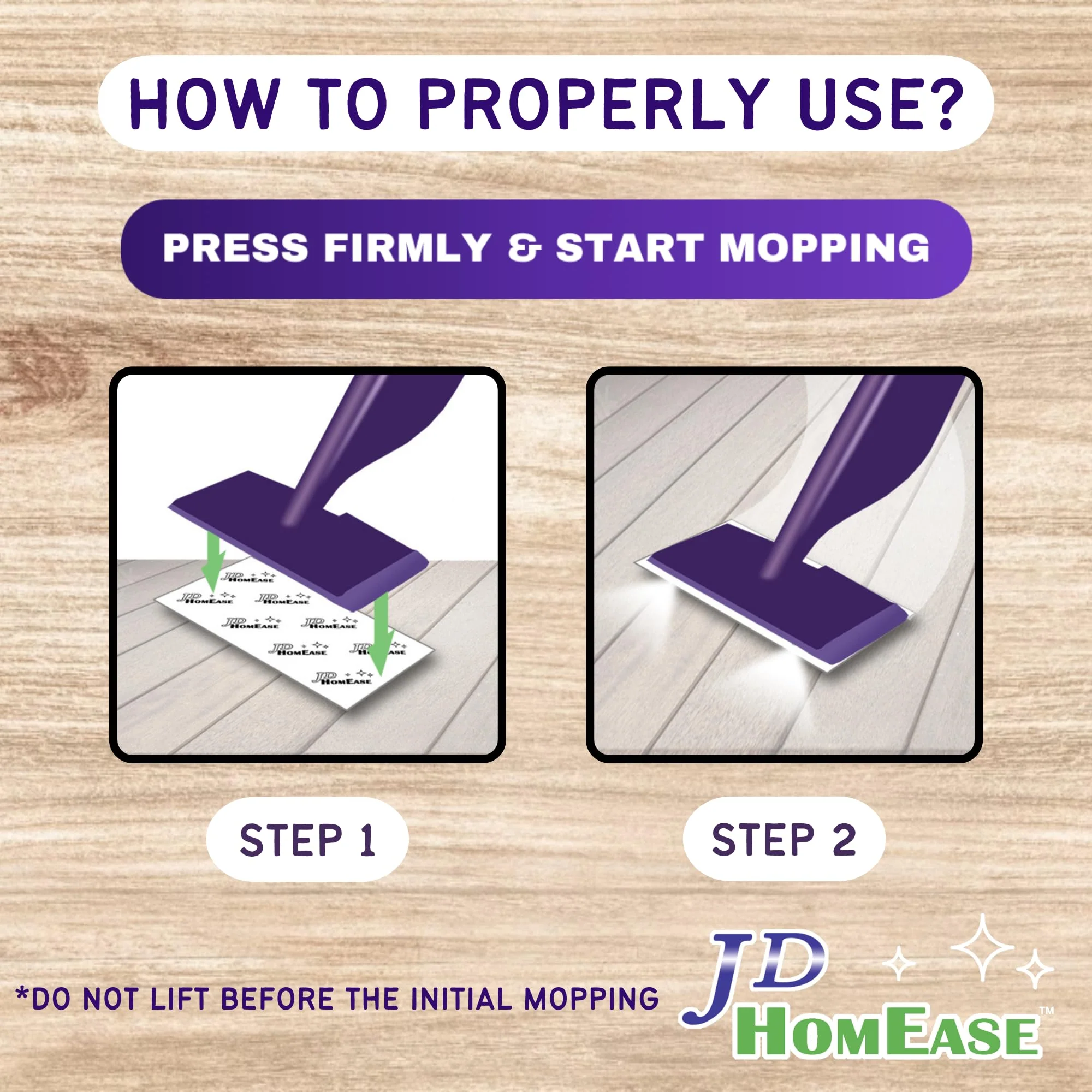 JD HOMEASE 48 Pack Premium Microfiber Replacement Pads for Swiffer WetJet - Super Absorbent, Lint-Free, Durable-11"x5.5", Perfect Fit Swiffer WetJet Mop - Safe on Hardwood, Tile, Vinyl - Image 4