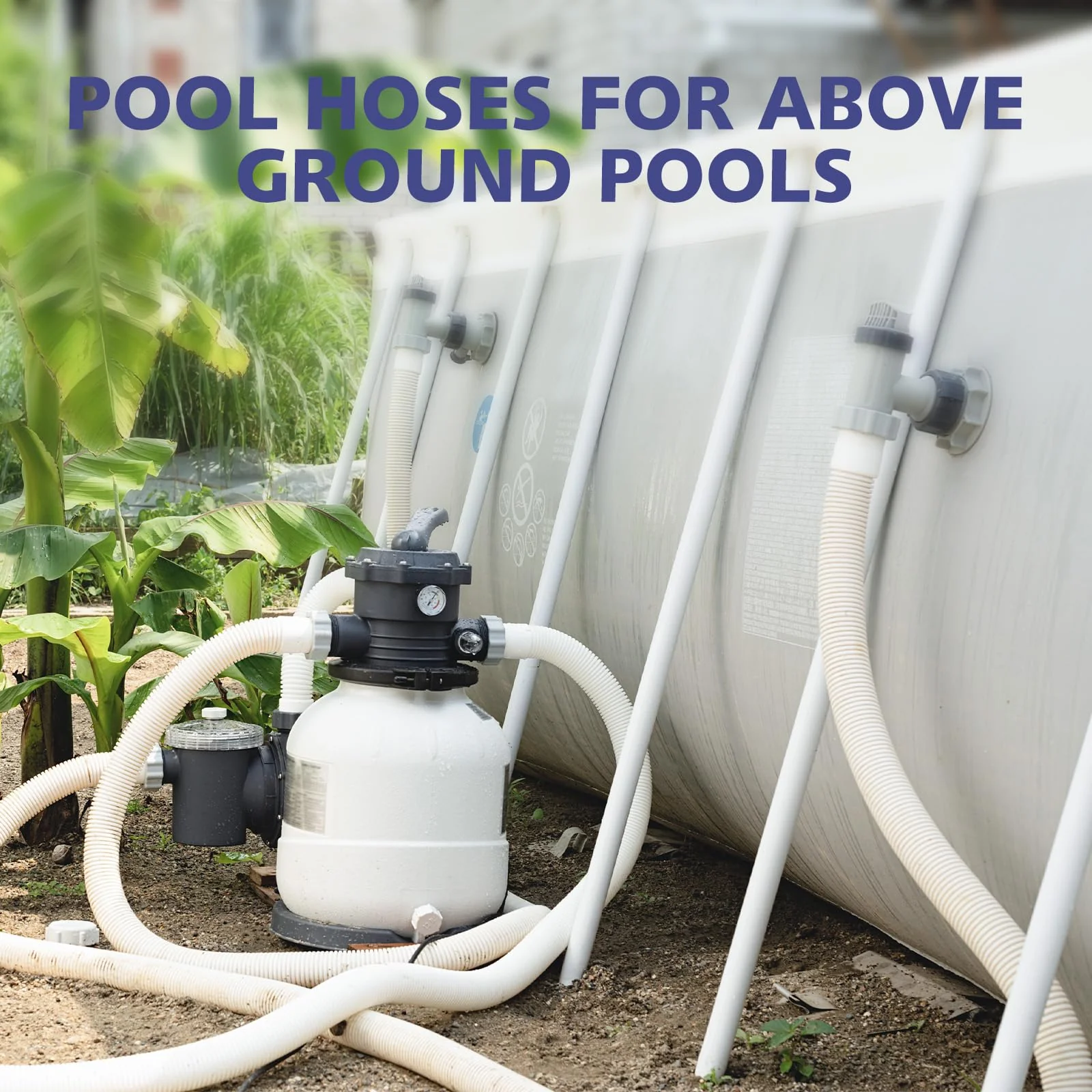 JEKIVEY Pool Hose for Above Ground Pools, 3 Packs 1.25" Diameter Pool Pump Replacement Hose 41 Inches Length Swimming Pool Hose with 6 Pcs Hose Clamps - Image 3
