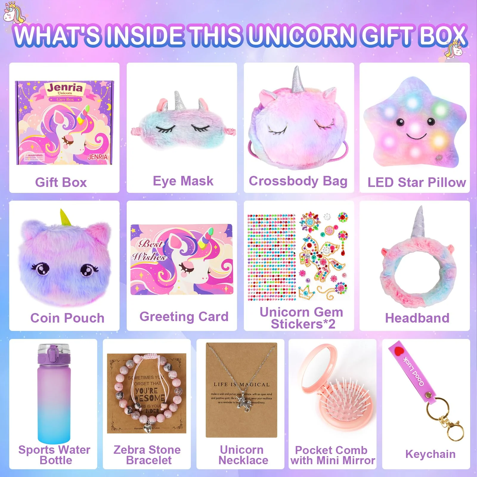 Jenria Unicorn Gifts for Girls, Christmas Birthday Gifts for Girls Age 3 4 5 6 7 8 9 10 Years Old Girl Birthday Gift Ideas, Girls Toys Age 6-8, Unicorn Toys for Daughter, Niece - Image 7