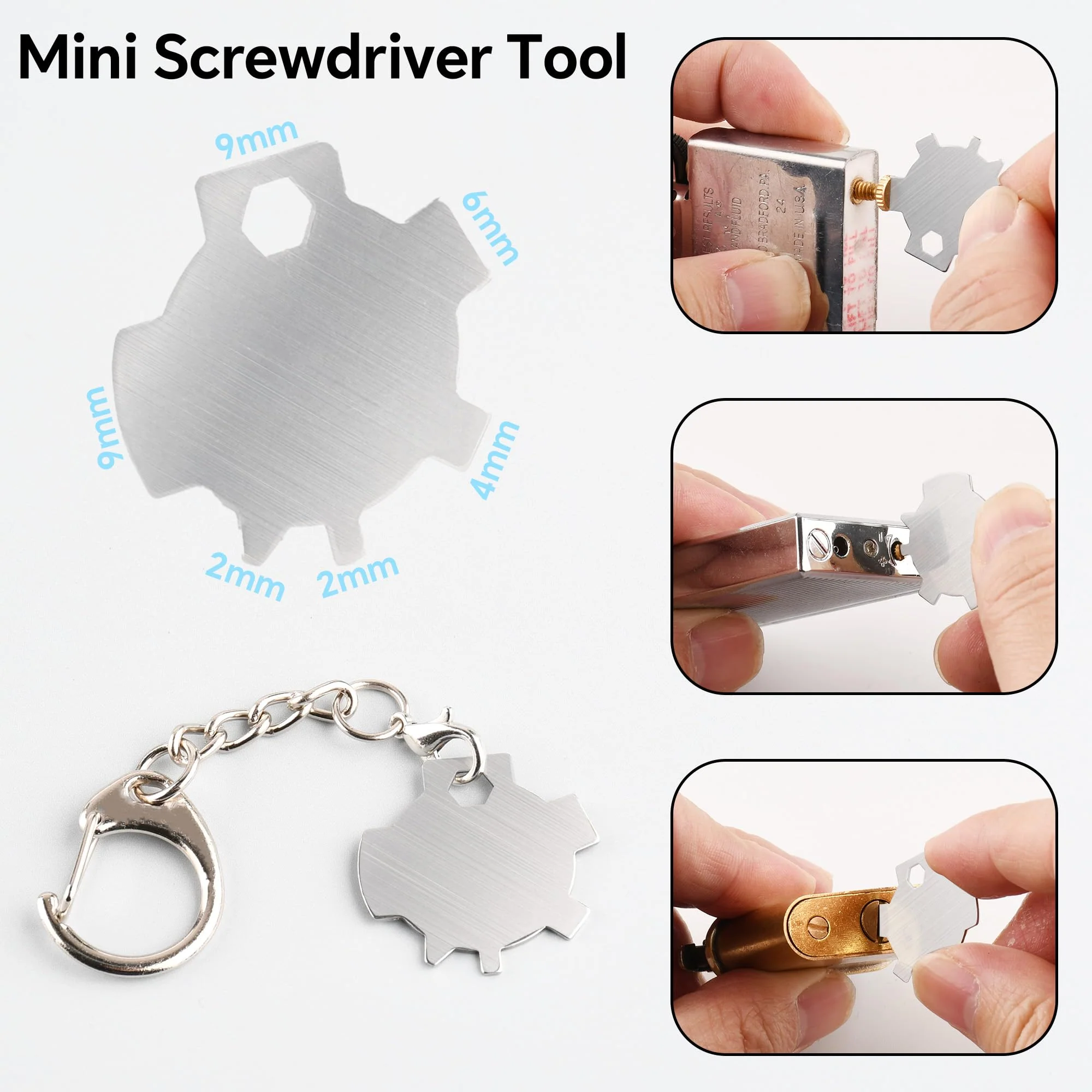 JINMUNIC Flint and Wick Replacement Set-Upgraded Lighter Repair Kit for Fluid Lighter & Insert(Metal Gasket,Wick with Needle,Spring,Cotton Balls,Flint & Screw Tool) - Image 4