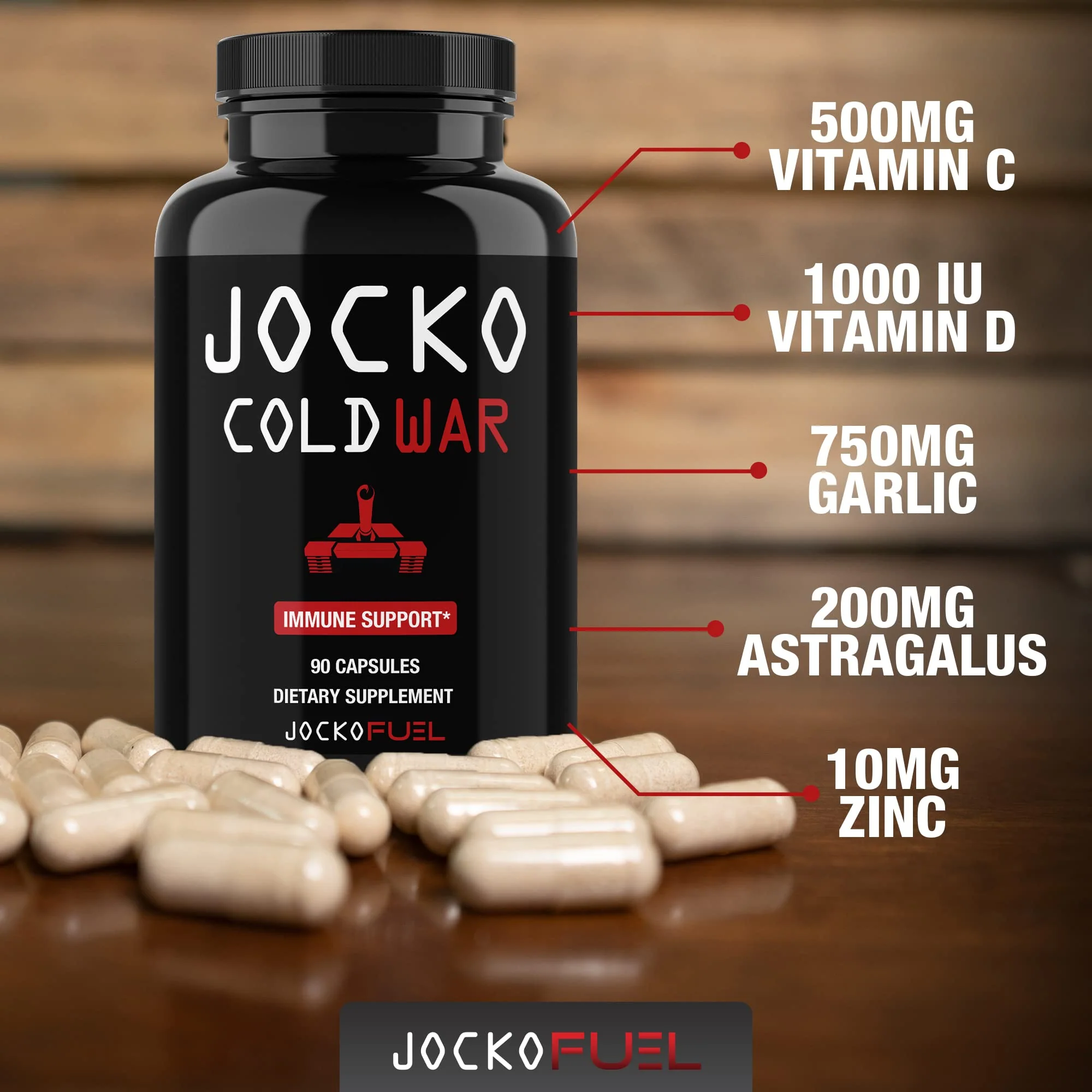 Jocko Fuel Immune Support Supplement - Elderberry with Zinc & Vitamin C for Adults - Immune Defense with Vitamin C, D3, Superfoods, Herbs, & Minerals (90 Capsules) - Image 6