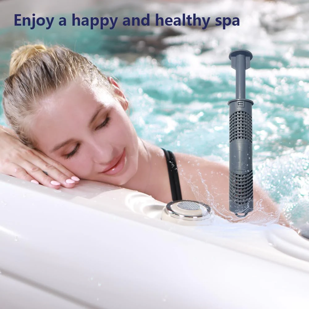 Joepoe Hot Tub Silver Ion Cartridge for Hot Springs Spa- Hot Tub Silver Ion Cartridge Keeps Spa Water Crystal Clear, Spa Mineral Sticks for Hot Tub, Each Filter Last 4 Months (4-Pack, Grey) - Image 3