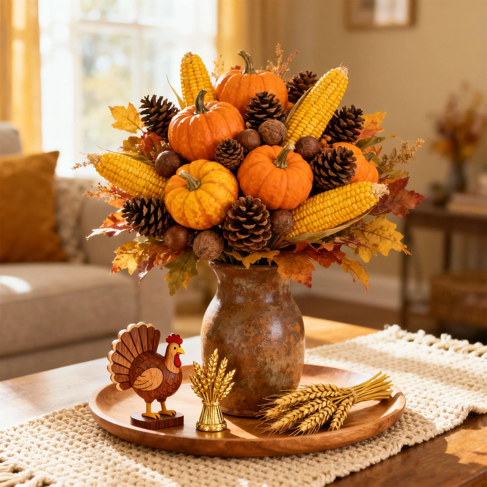 JOHOUSE 3.5-5Inch Natural Pine Cones Crafts, Natural Pinecone Ornaments Vase Fillers for Autumn and Winter Christmas Decorations - Image 3