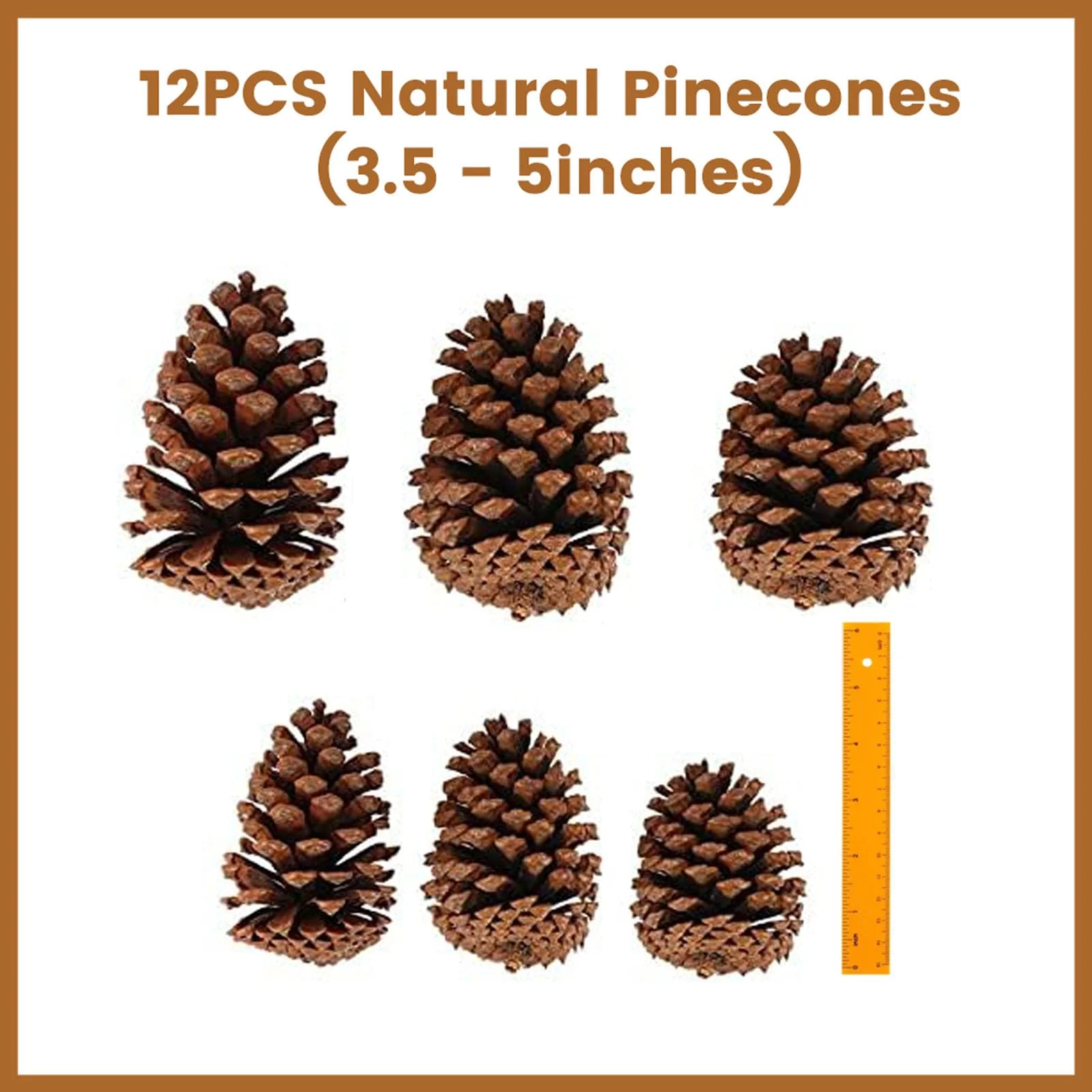 JOHOUSE 3.5-5Inch Natural Pine Cones Crafts, Natural Pinecone Ornaments Vase Fillers for Autumn and Winter Christmas Decorations - Image 6