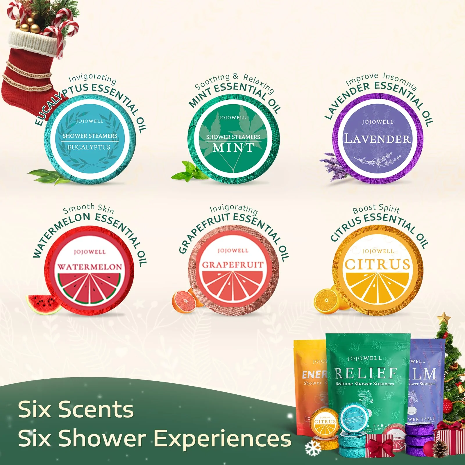 JoJowell Shower Steamers Aromatherapy - 18 Pack Birthday Gifts for Women, Self Care, Christmas Gifts Stocking Stuffers for Adults, Women, Men, Mom, Teens, White Elephant, Relaxation Home SPA - Image 6