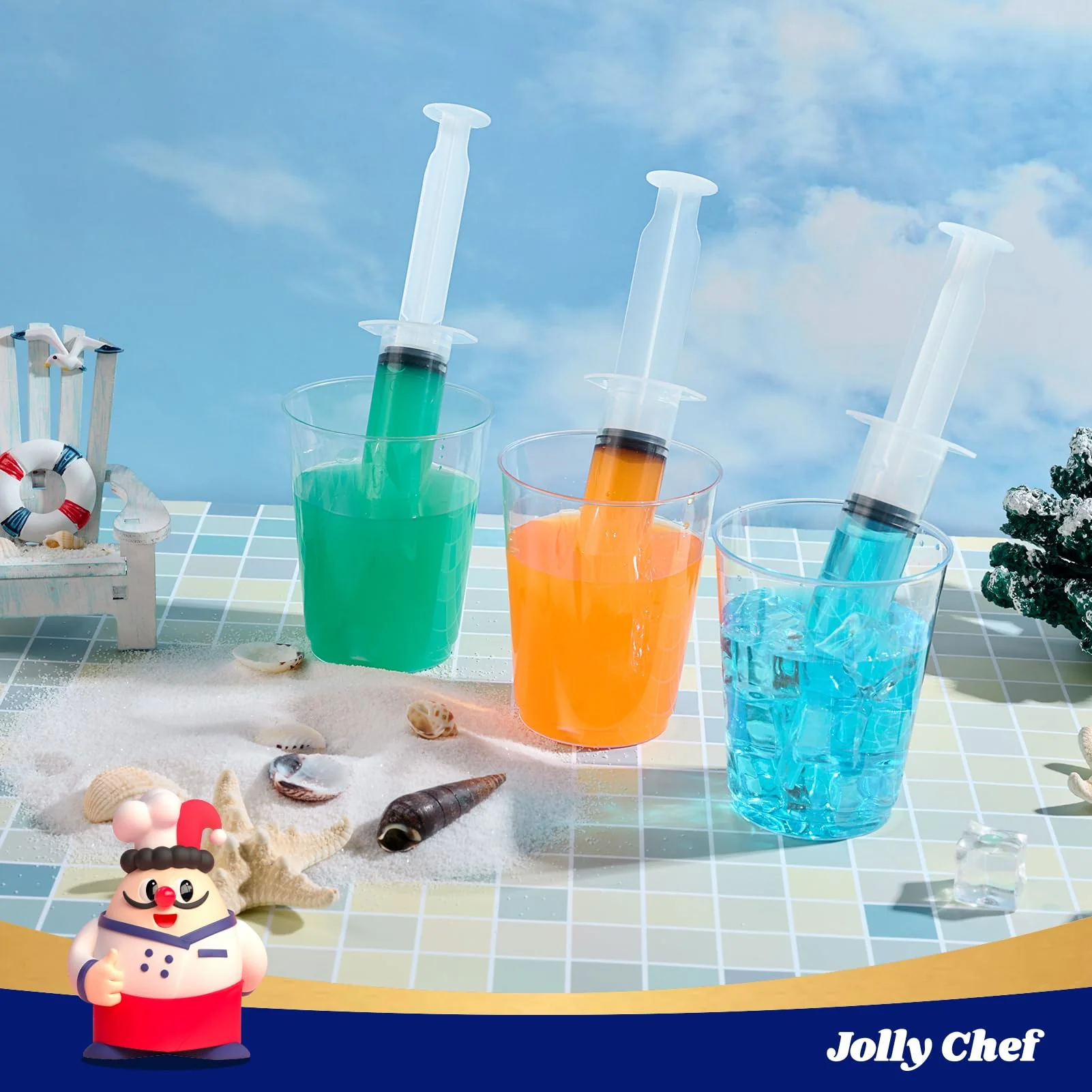 JOLLY CHEF 60 Pack Party Jelly Halloween Shot Syringes, Medium 1.5 oz Container with Lid, Perfect for Plastic Shot Glasses Thanksgiving Christmas - Image 6