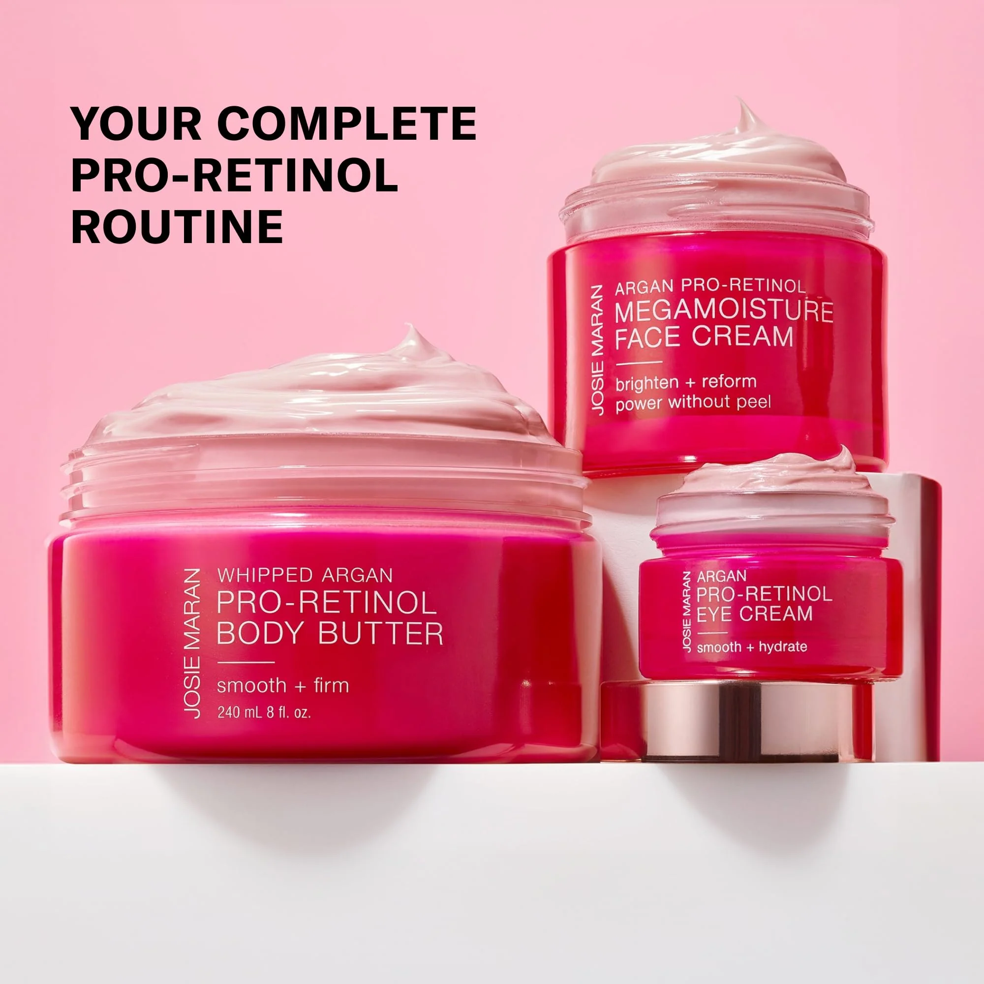 Josie Maran Whipped Argan Pro-Retinol Body Butter - Ultra-Hydrating Retinol Body Cream with Air-Whipped 100% Pure Argan Oil - Smooth, Soothe & Improve the Look of Fine Lines - Unscented (8 Oz) - Image 3
