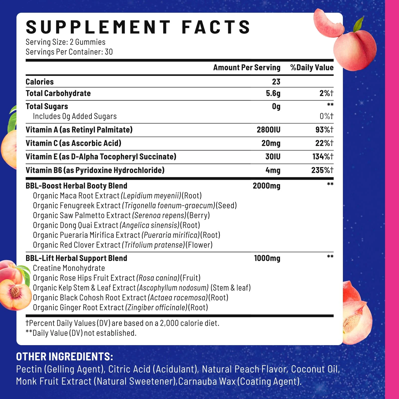 Jovariquethor Booty Gummies for Women - BBL Gummies with Multivitamins and Herbal Extracts - Peach Flavor - 120 Count - Image 7