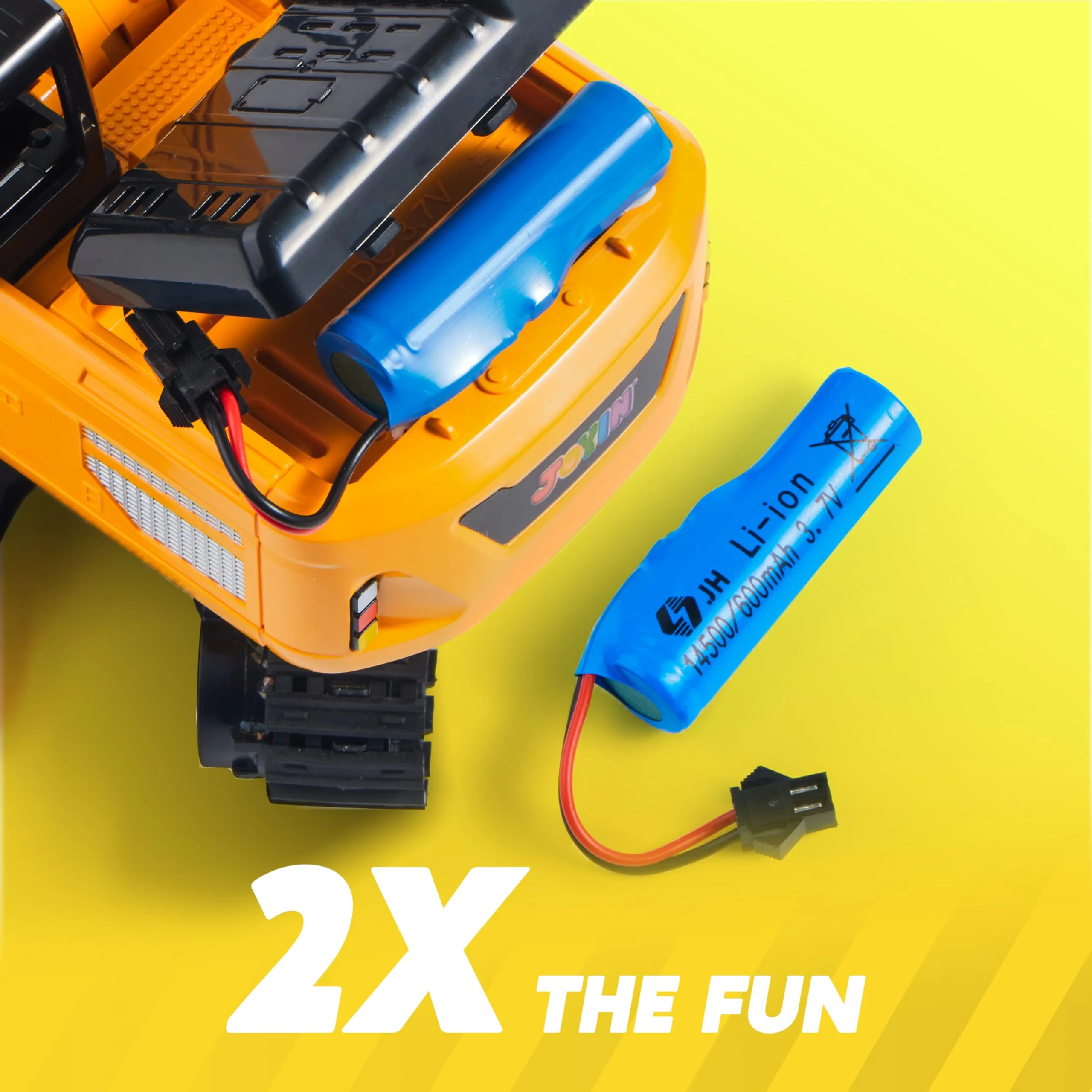 JOYIN Remote Control Excavator Toys for Boys, 2.4Ghz RC Play Excavator with Light, Construction Toys for Boys 3-5 4-7 8-12 Year Old Kids, Christmas Birthday Present - Image 5