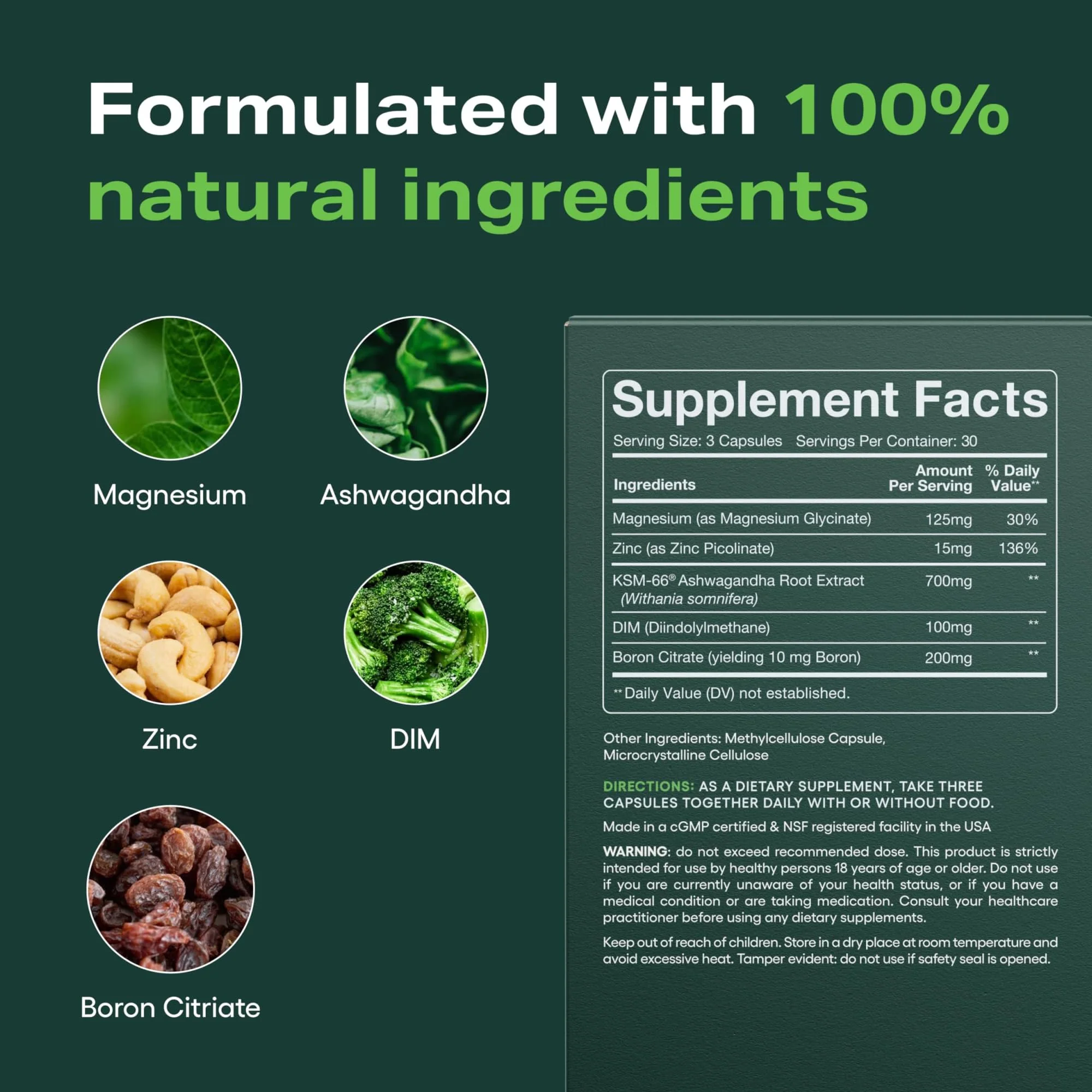 JOYMODE Testosterone Support Complex (180ct) - Natural Supplement for Men w/Ashwagandha, DIM, Magnesium, Zinc & Boron - Pack of 2 - Image 5