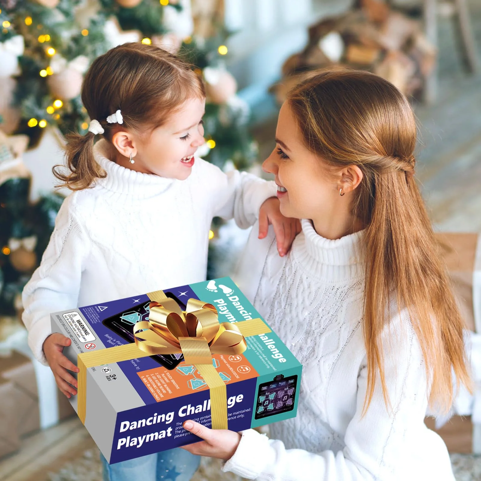 Joyvalley Kids Dance Mat Toys - 2-Player Dance Pad Gifts for Girls Boys Toddlers 3 4 5 6 7 8 9 + Year Old Electronic Dancing Mat Floor Games Toy with Music Light Christmas Birthday Gift (Purple) - Image 2