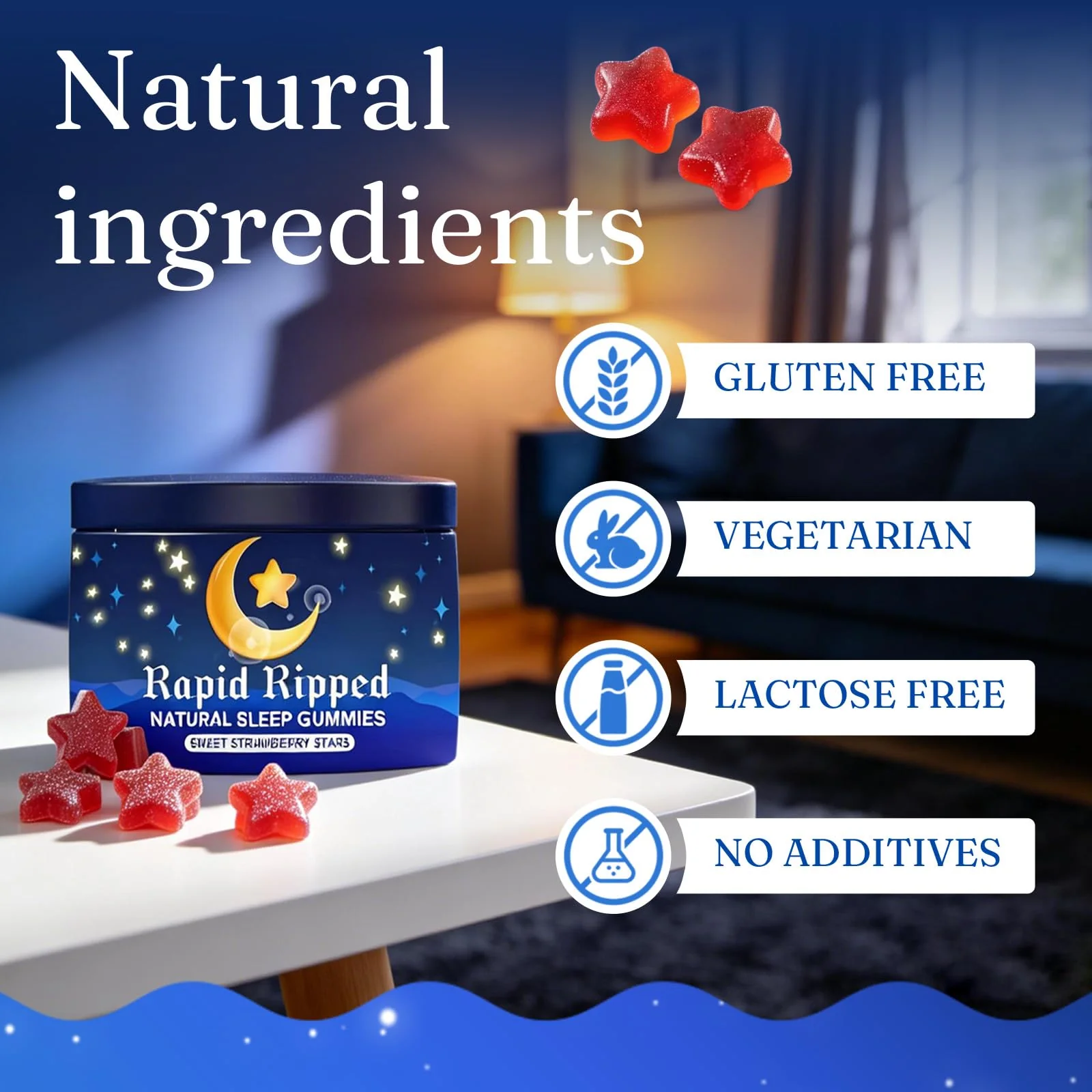 JRR LyraSleep Natural Sleep Aid Gummies - Fall Asleep Quickly and Gently in 30 Minutes- Effective Melatonin 6 mg Sleep+ Gummies for Adults a Restful Night's Sleep -60 Count (1pc) - Image 7